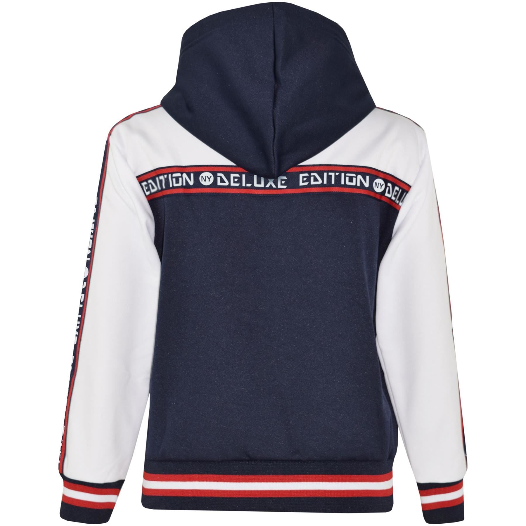 Girls Boys Unisex NY Navy Deluxe Edition Taped Hooded Tracksuit