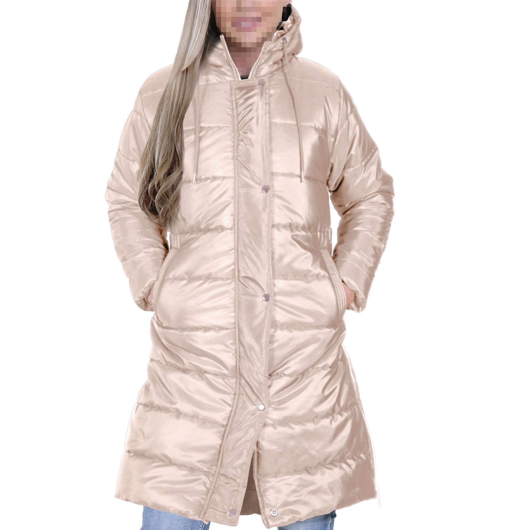 Ladies Oversized Zipped Jacket Long Line Style Stone Jacket Long Sleeves Coat