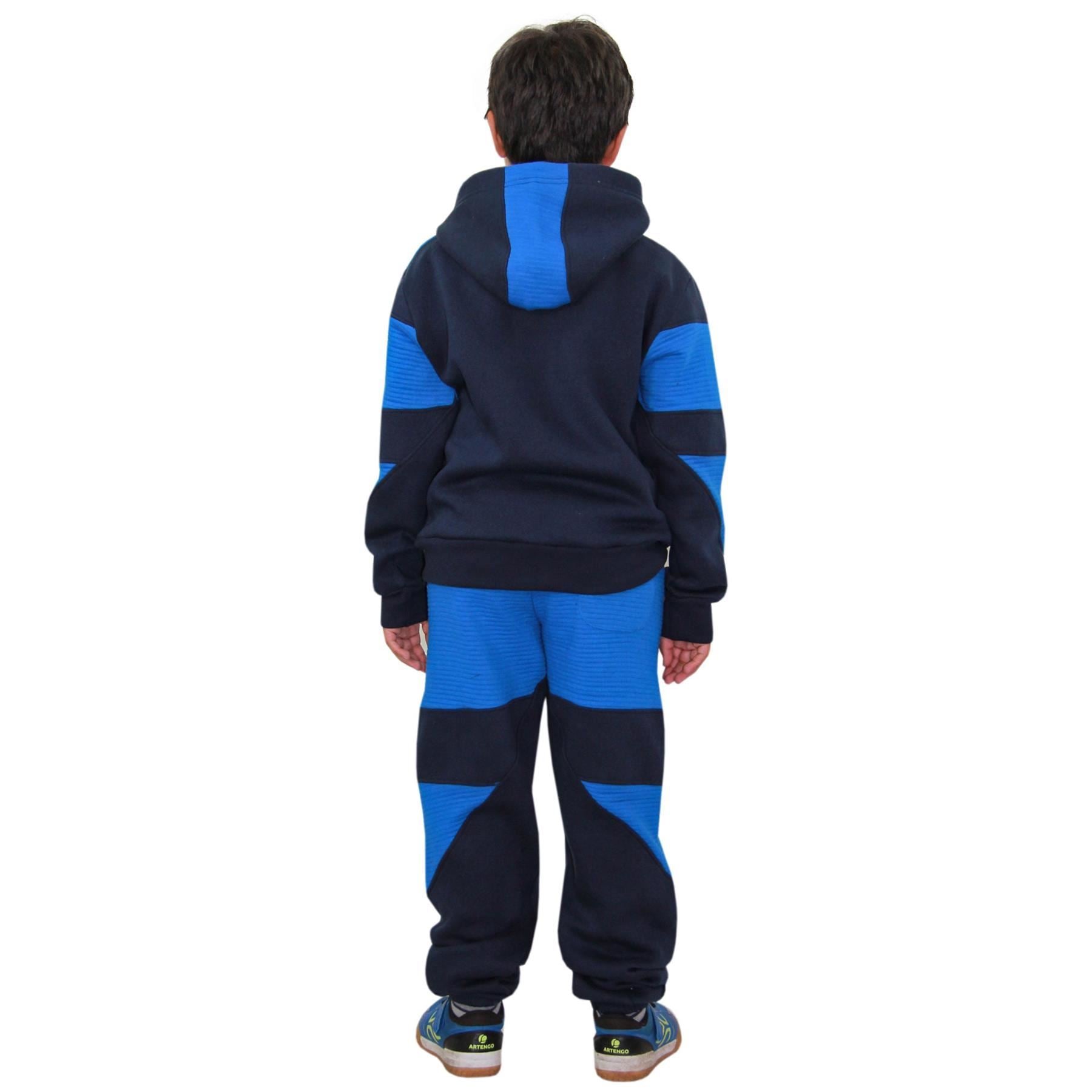 Boys Girls Navy & Royal Fleece Hoodie Tracksuit