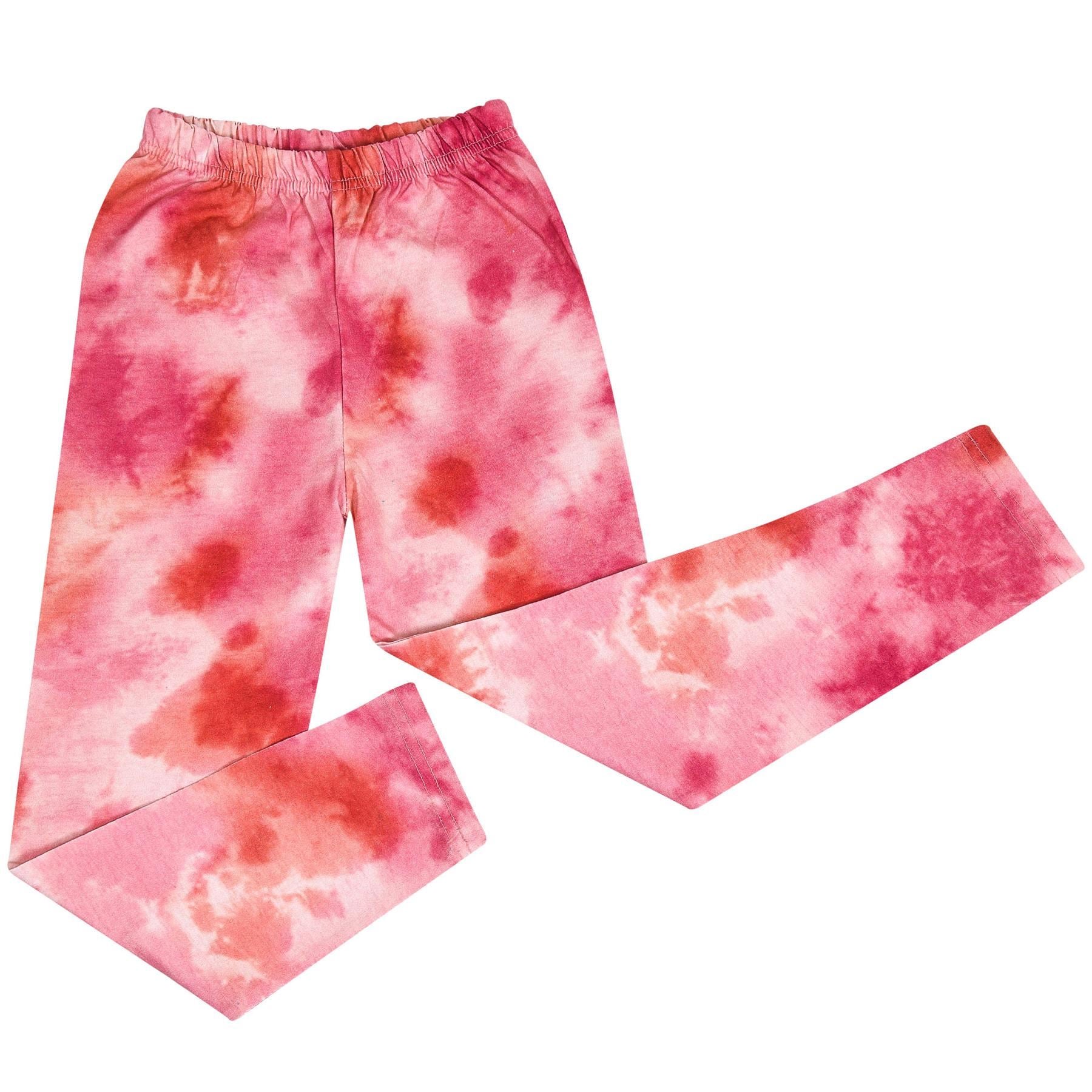 Kids Girls Tie Dye Print Crop & Legging Outfit Set