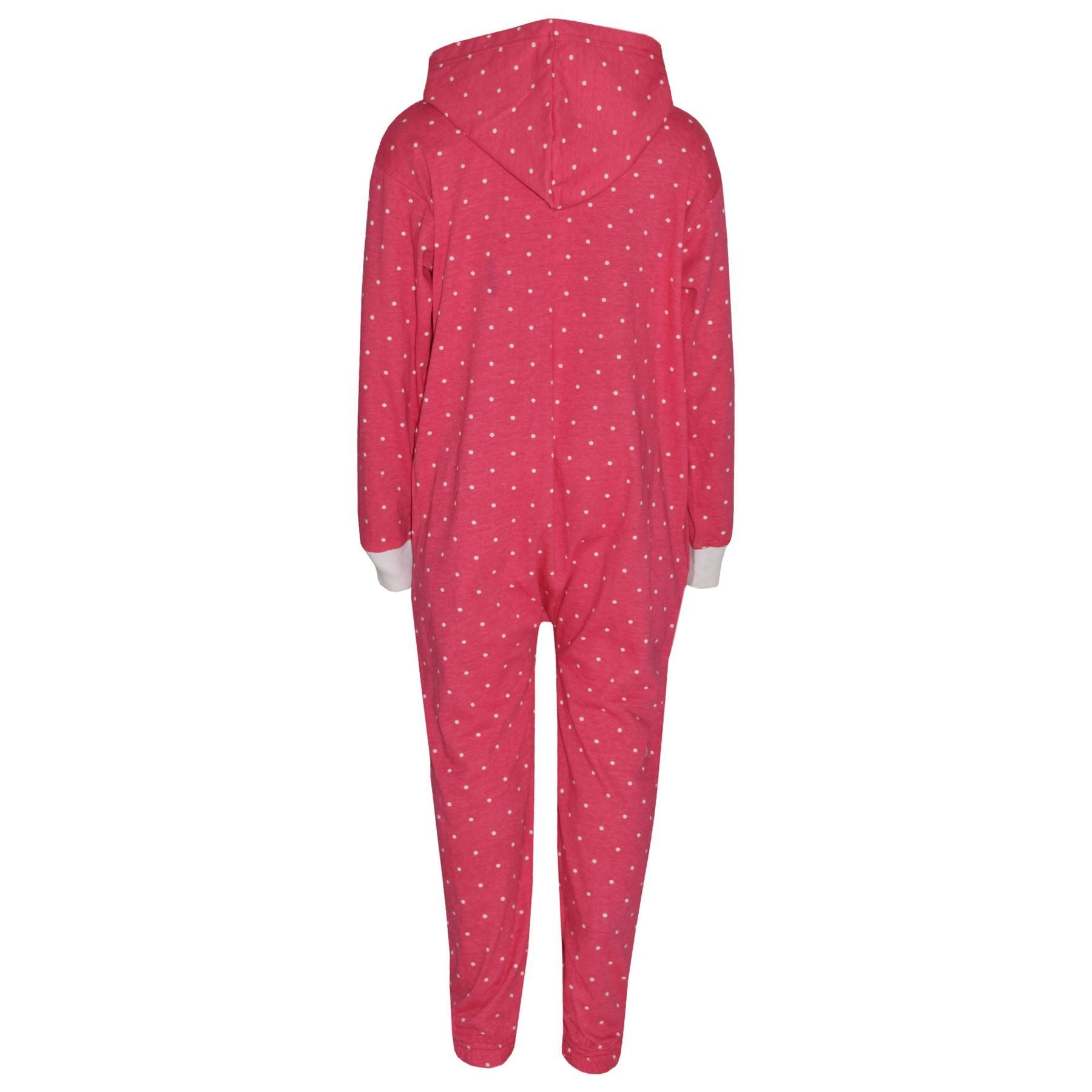 Kid Girls Polka Dot Cotton A2Z One Piece Pink Hooded Onesie