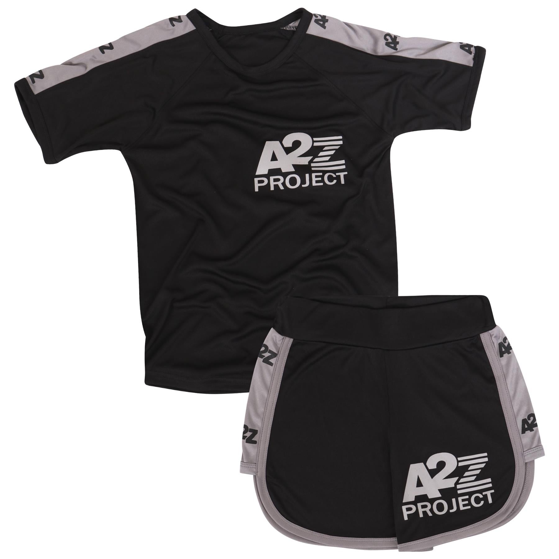 A2Z 4 Kids Girls Boys T-shirt Shorts Set Short Sleeve Raglan Style 2 Piece Sets