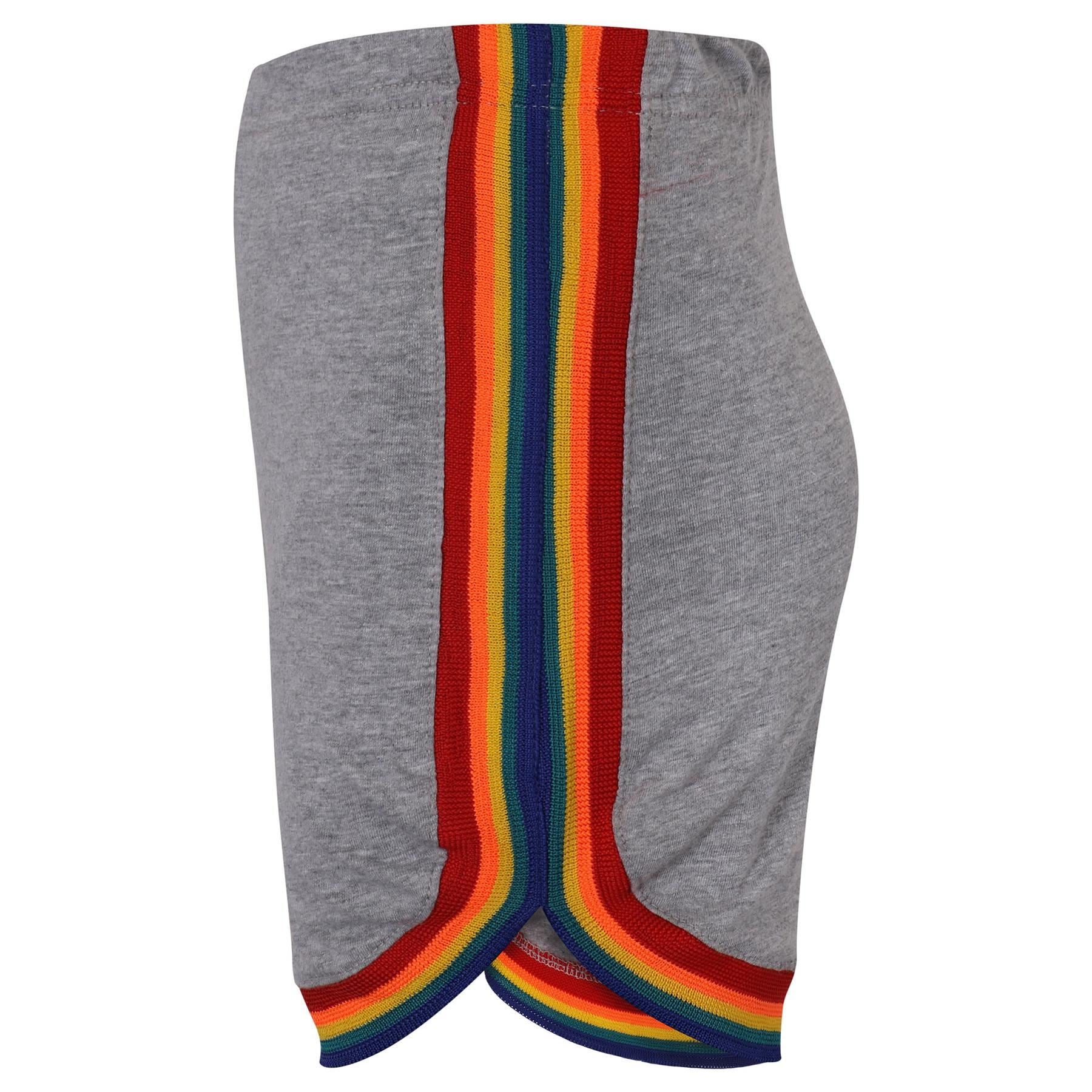 Kids Girls Rainbow Taped Summer Hot Shorts