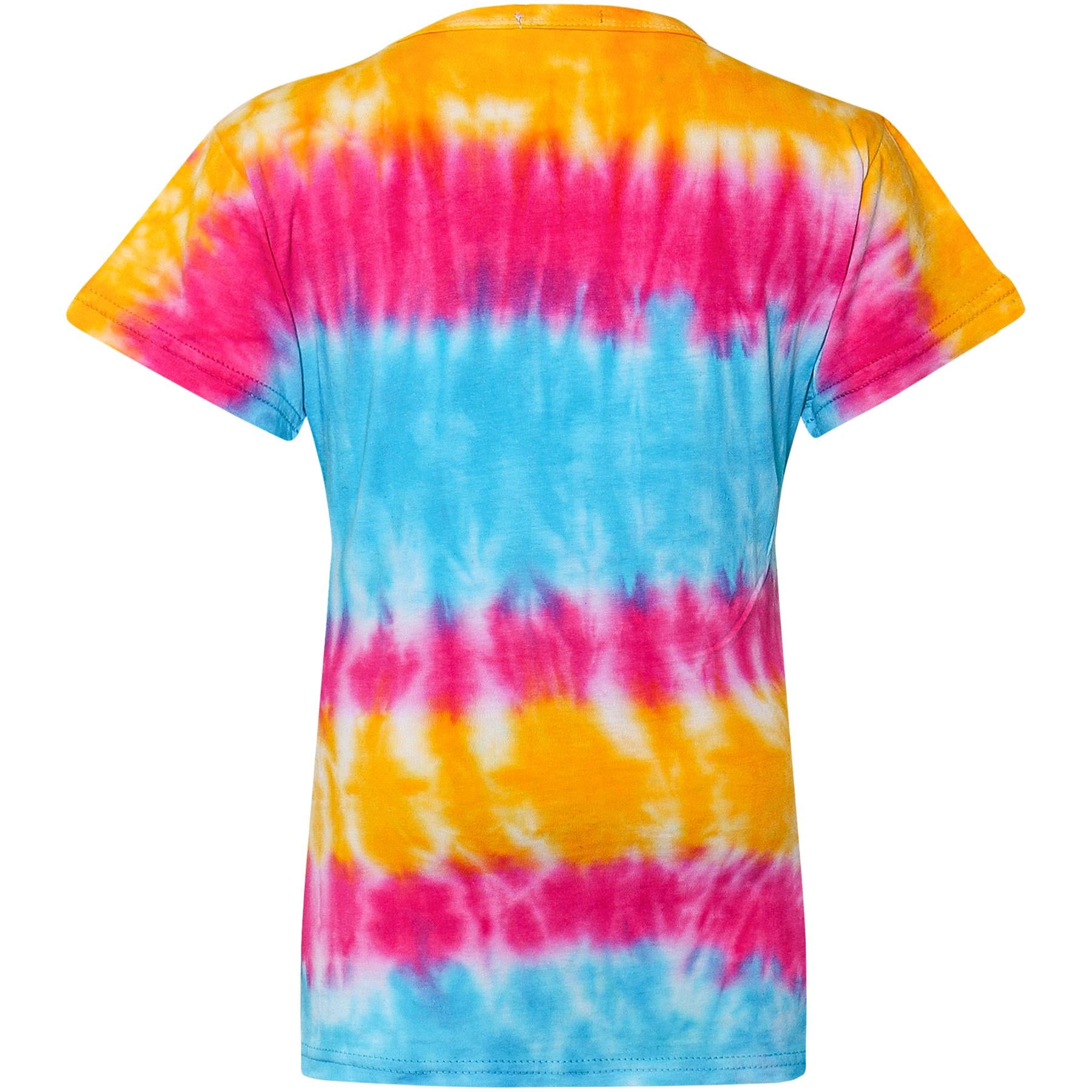 Kids Girls T Shirts Designer Dyed Tie Dye Print Trendy Fashion Tank Top & Tees