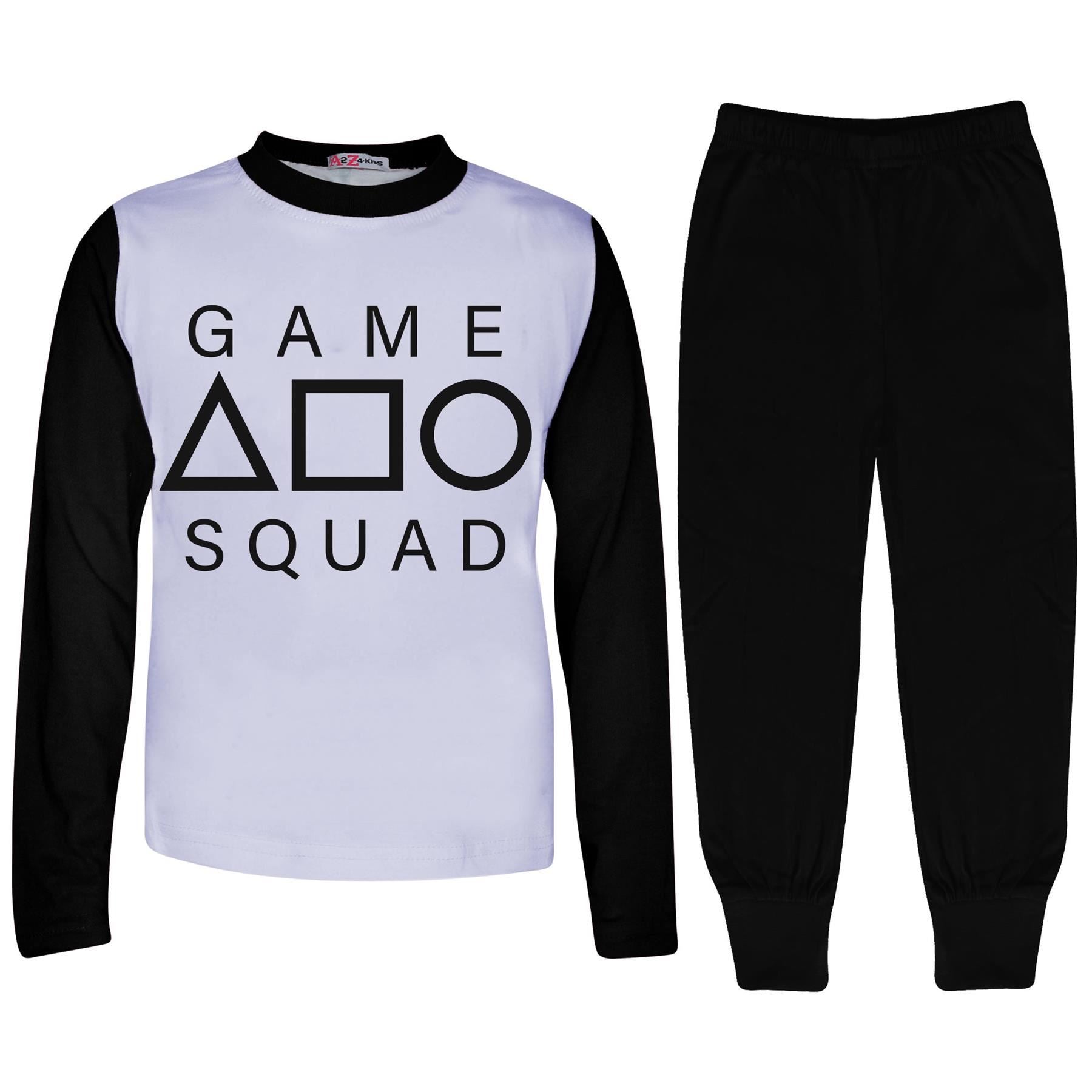 Kids Girls Boys Game Squad Print Pyjamas Set - Kids Clothing Store