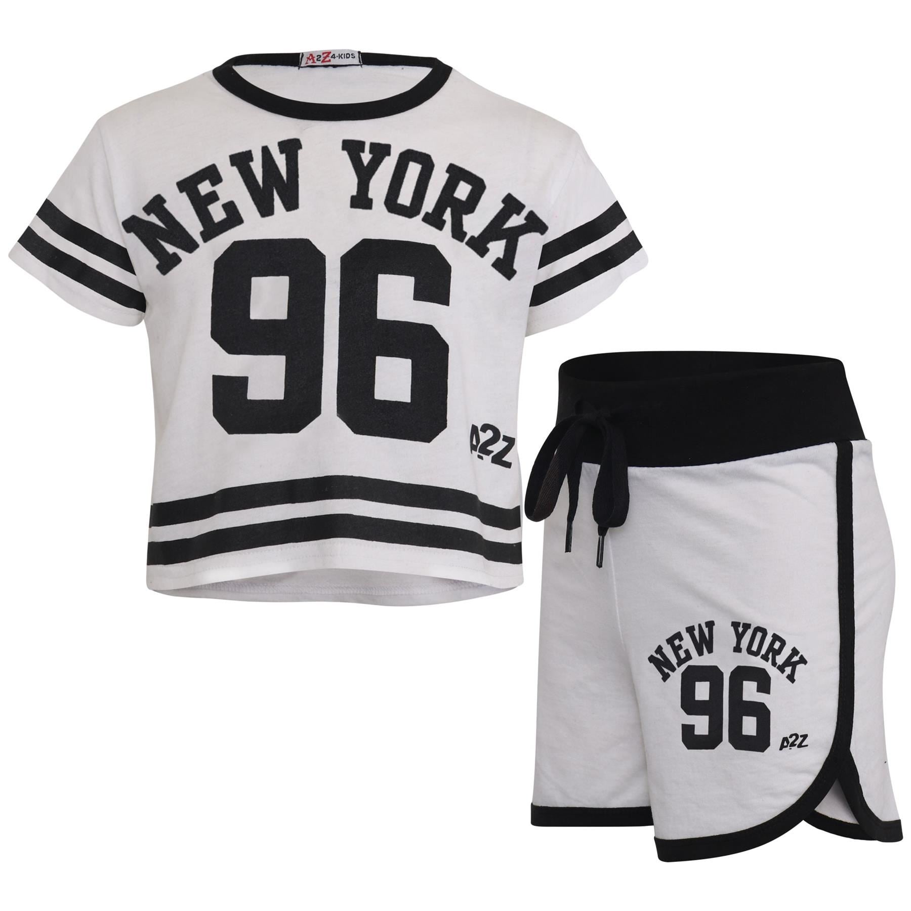 Girls New York 96 Print Summer Shorts Set