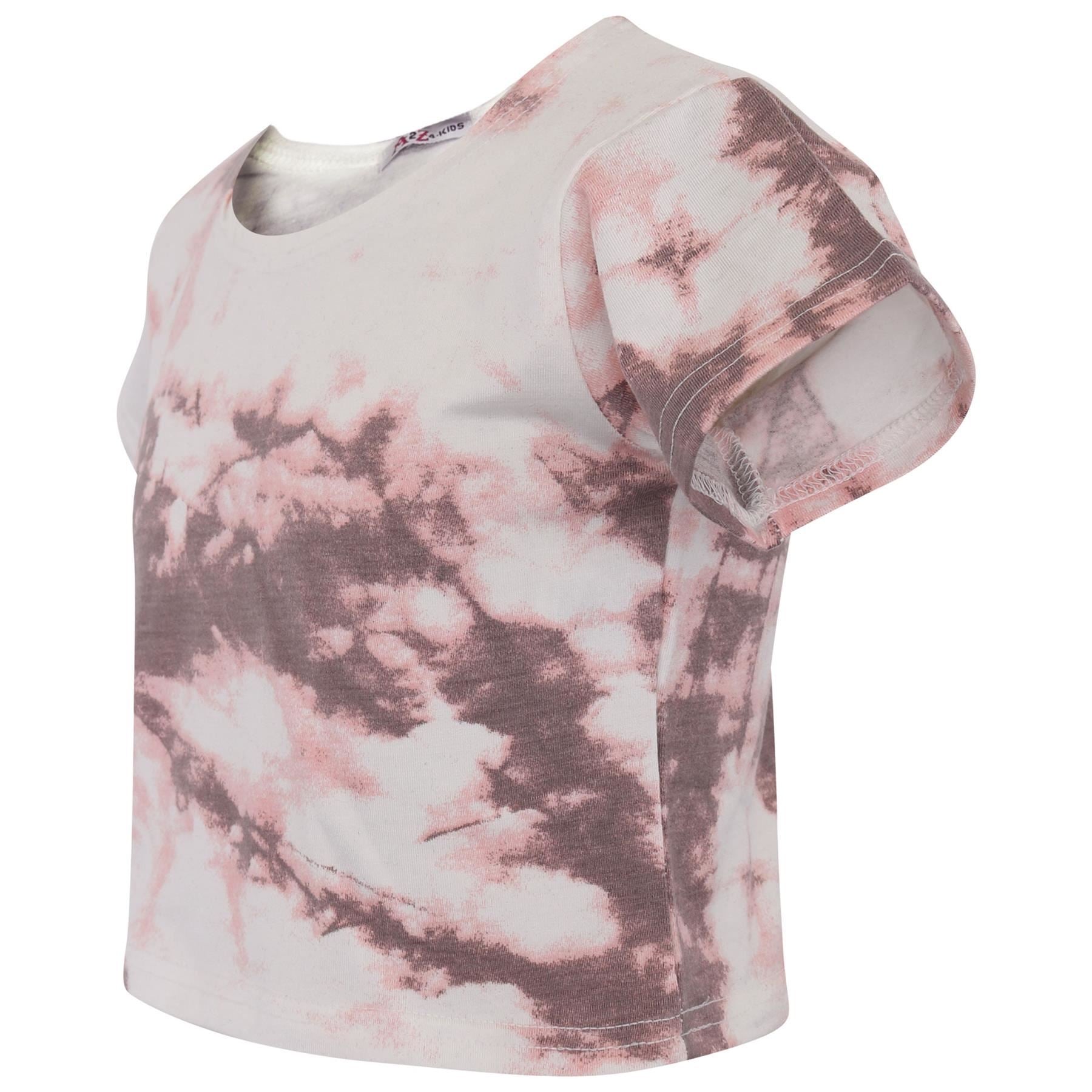 Kids Girls Tie Dye Print Crop & Skirt Set