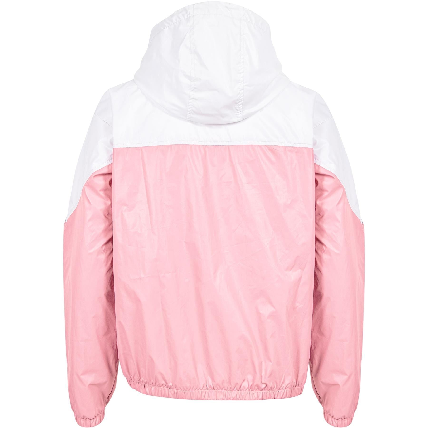 Girls Boys Contrast Panelled Lightweight Baby Pink Windbreaker Jacket