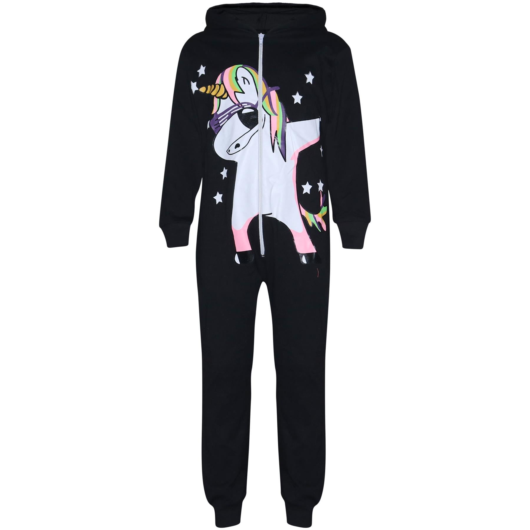 Kids Girls 100% Cotton Dabbing Unicorn One Piece Onesie