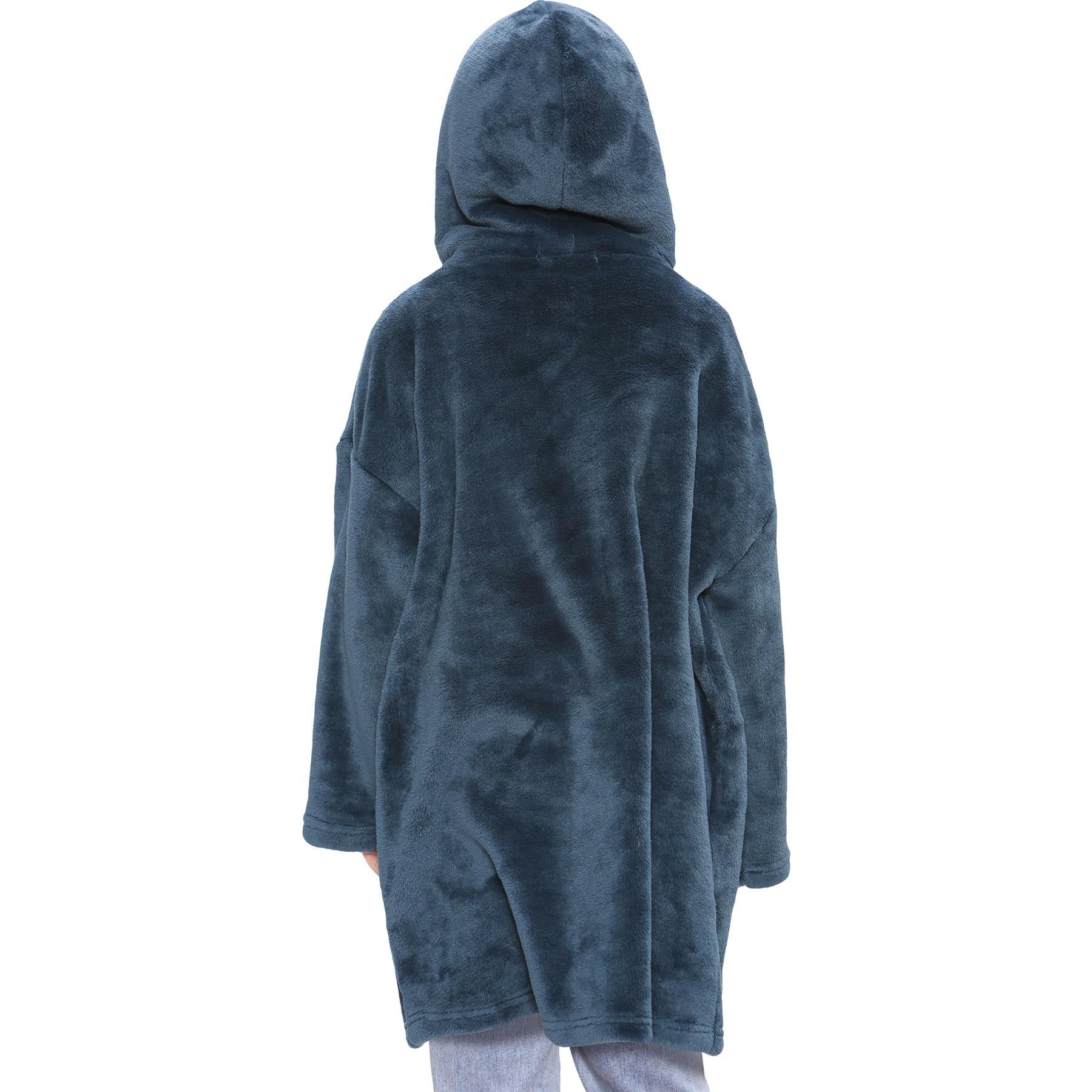 Unisex Men Ladies Oversized Hoodie Plain Snuggle