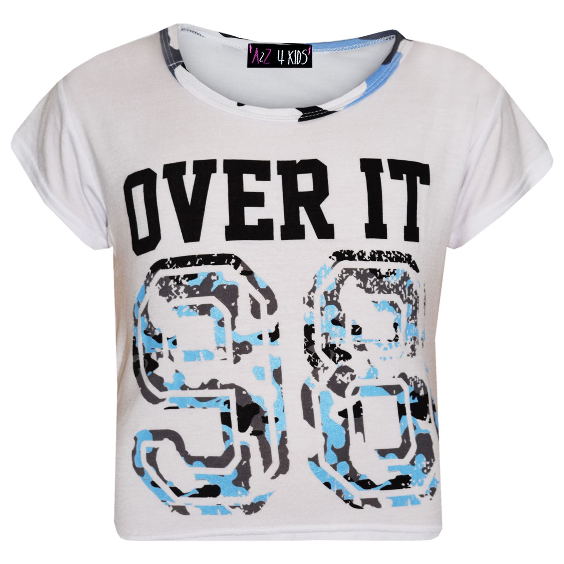 Kids Girls Over It 98 Camouflage Print Crop Top Legging Set