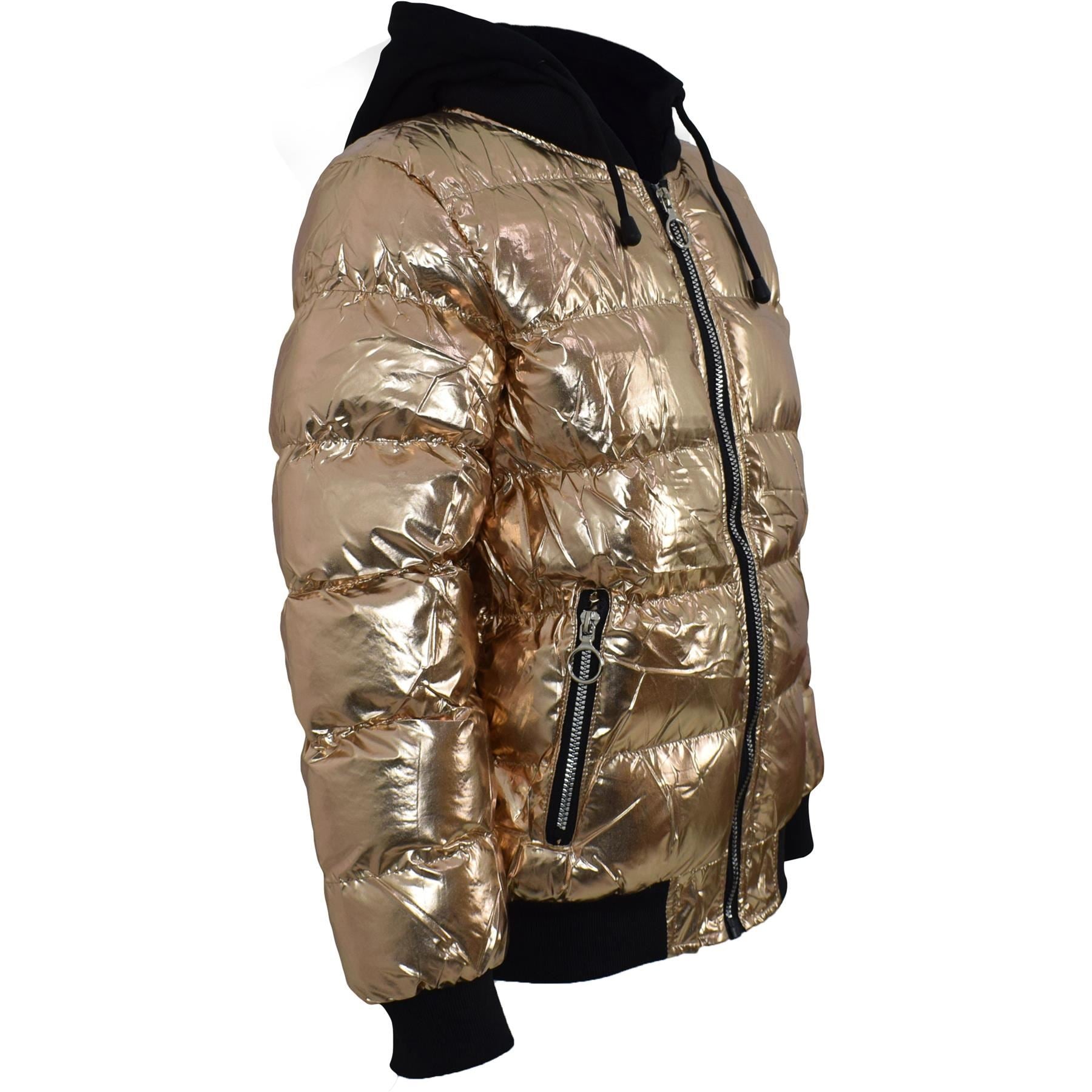 Kids Girls Boys Fashion Shiny Padded Jacket Metallic Wet - Kids Clothing Store