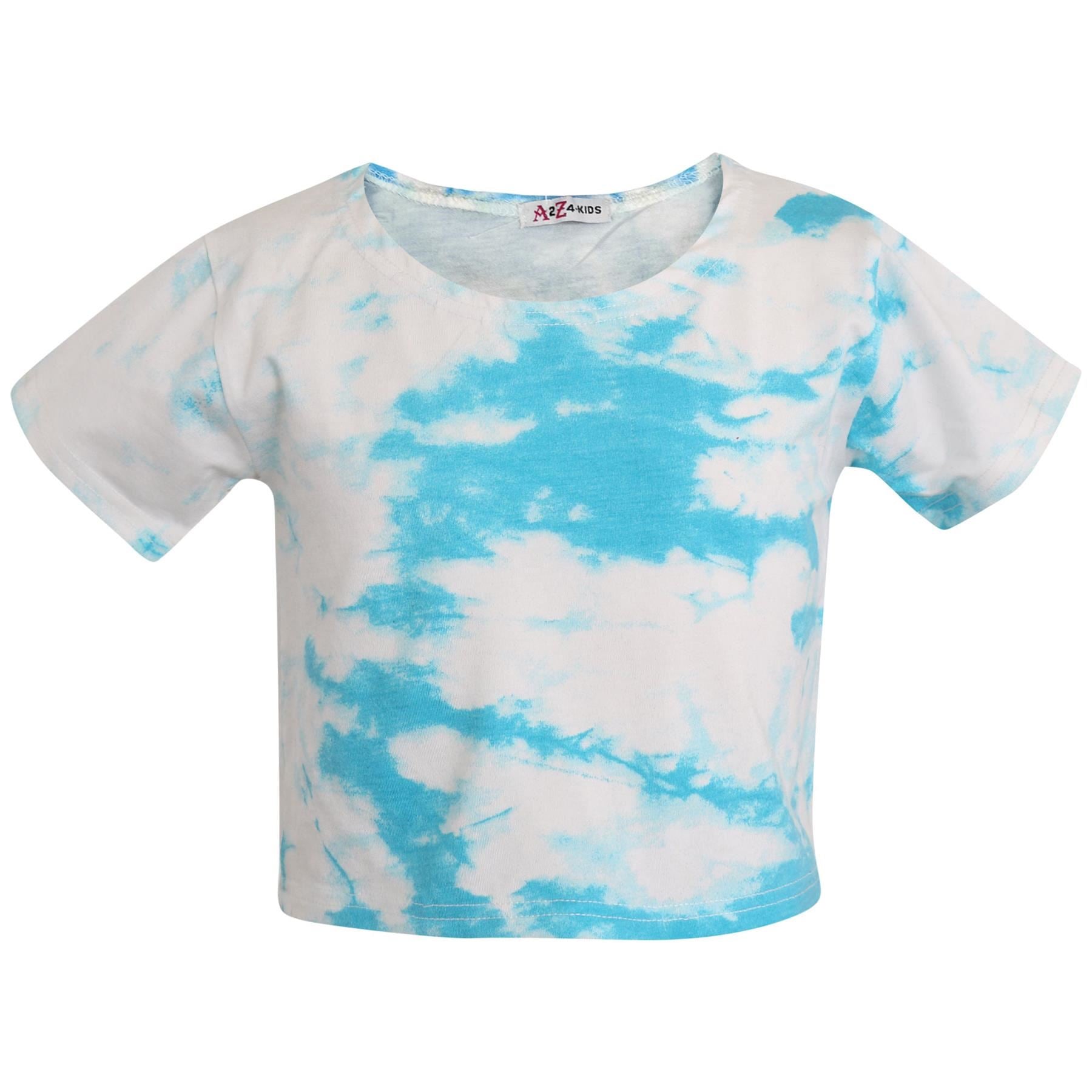 Kids Girls Tie Dye Print Crop & Skirt Set