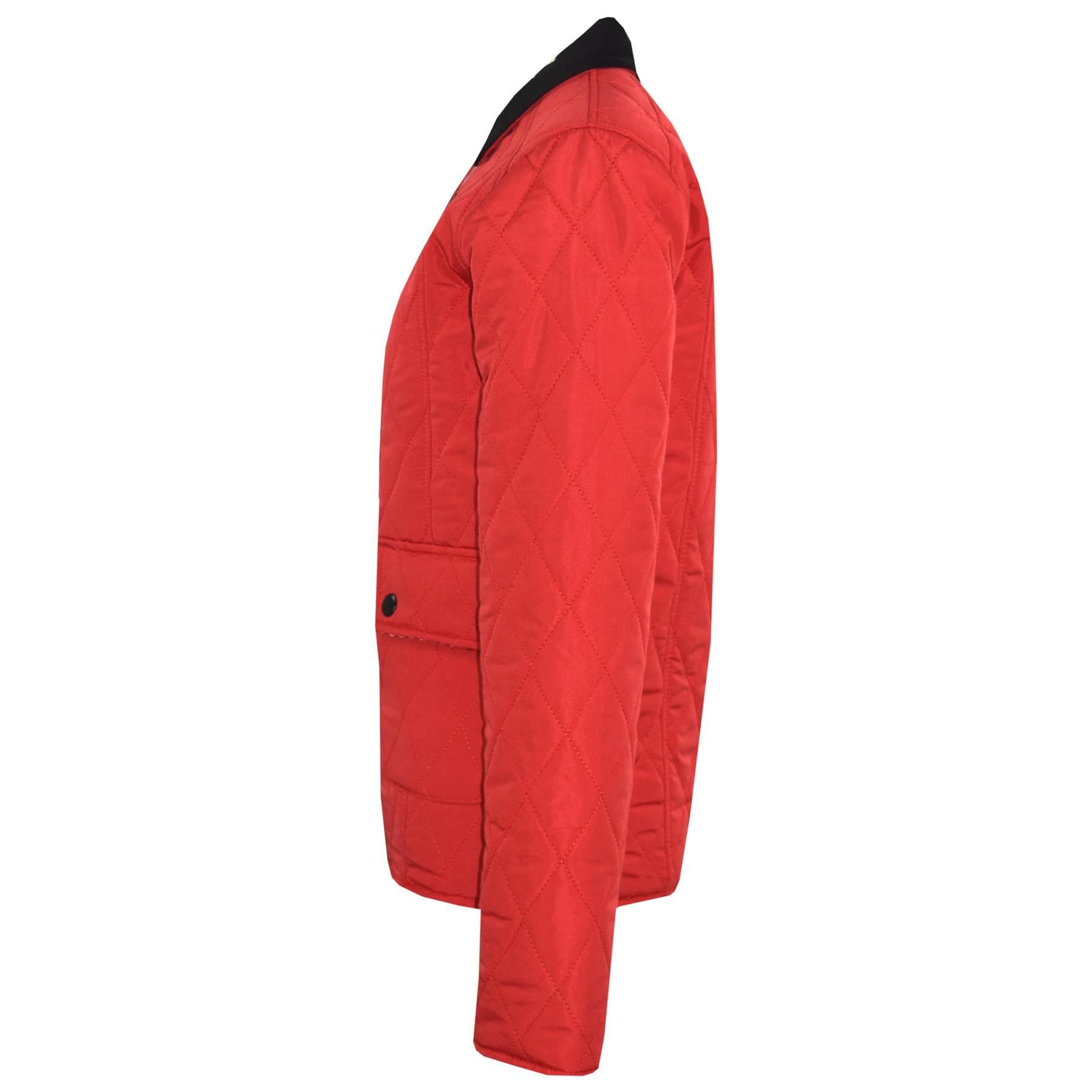 Kids Jackets Girls Red Quilted Padded Collar - Kids Clothing Store