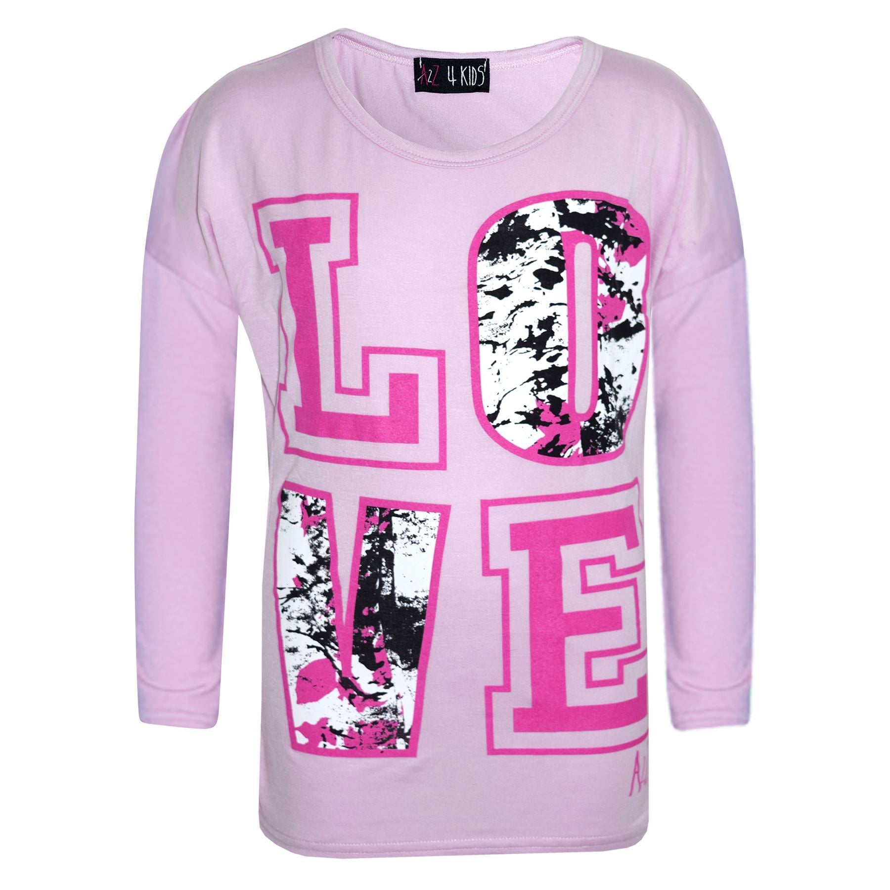 Kids Girls Love Selfie Printed Top & Legging Splash Set