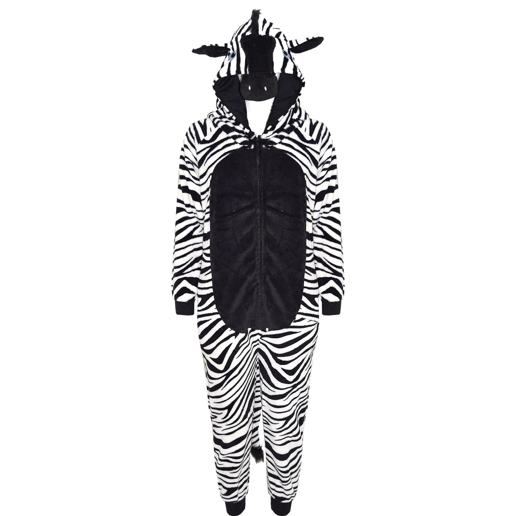 Kids Unisex A2Z Onesie One Piece Extra Soft Fluffy Zebra World Book Day Costume