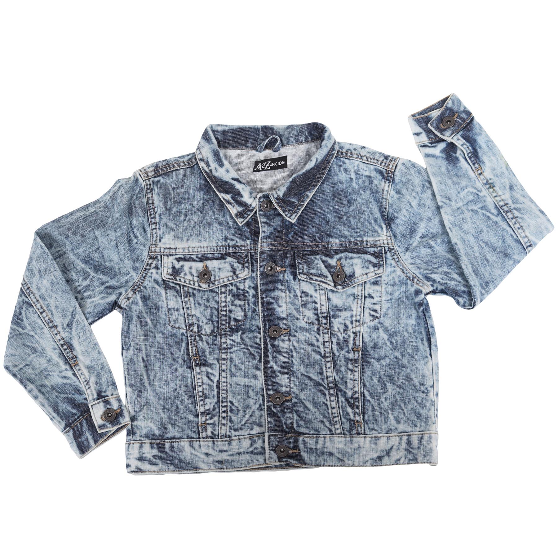 Kids Denim Jacket Jeans Blue Tie Dye Coat for Girls - Kids Clothing Store