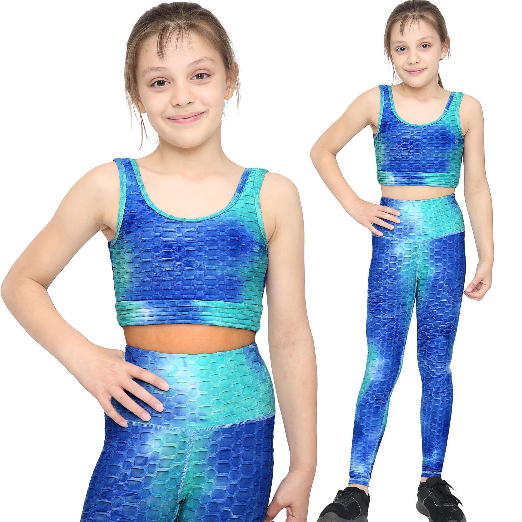 Girls Honeycomb Vest & Legging Summer Yoga Set