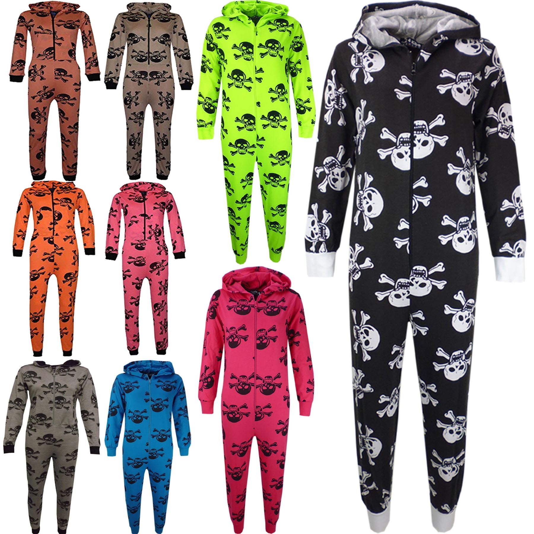 Kids Girls Boys One Piece Halloween Print Onesie