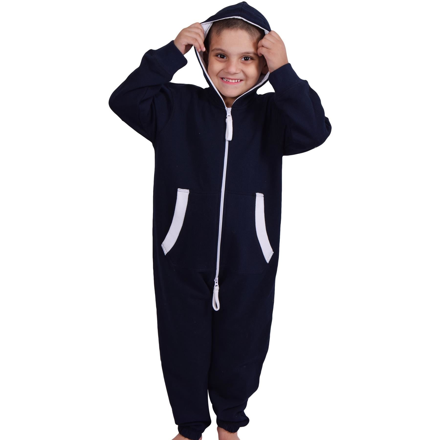 Girls Boys Fleece Pyjamas Sleepsuit Onesie - Kids Clothing Store