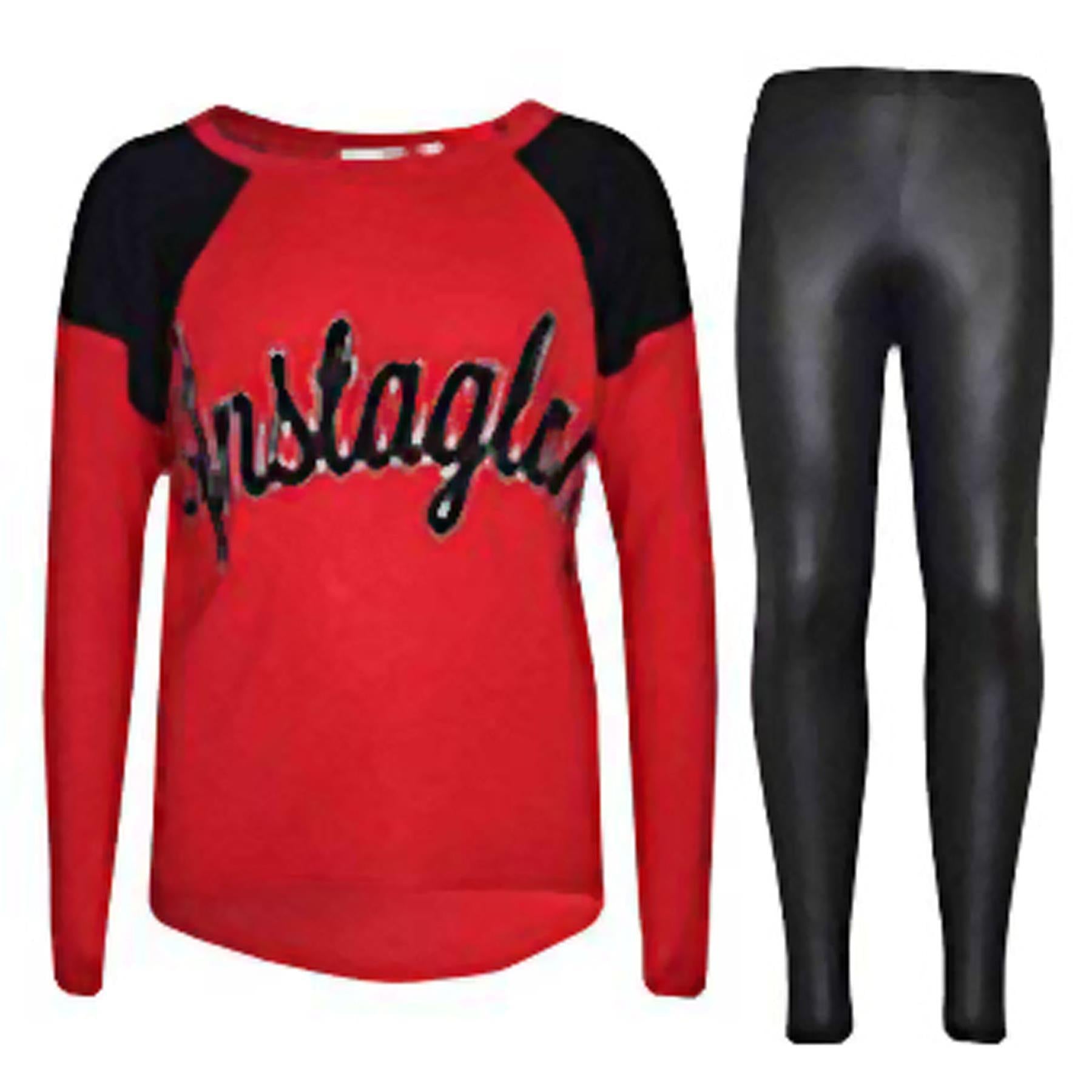 Kids Girls Instaglam Printed Top & Legging Set