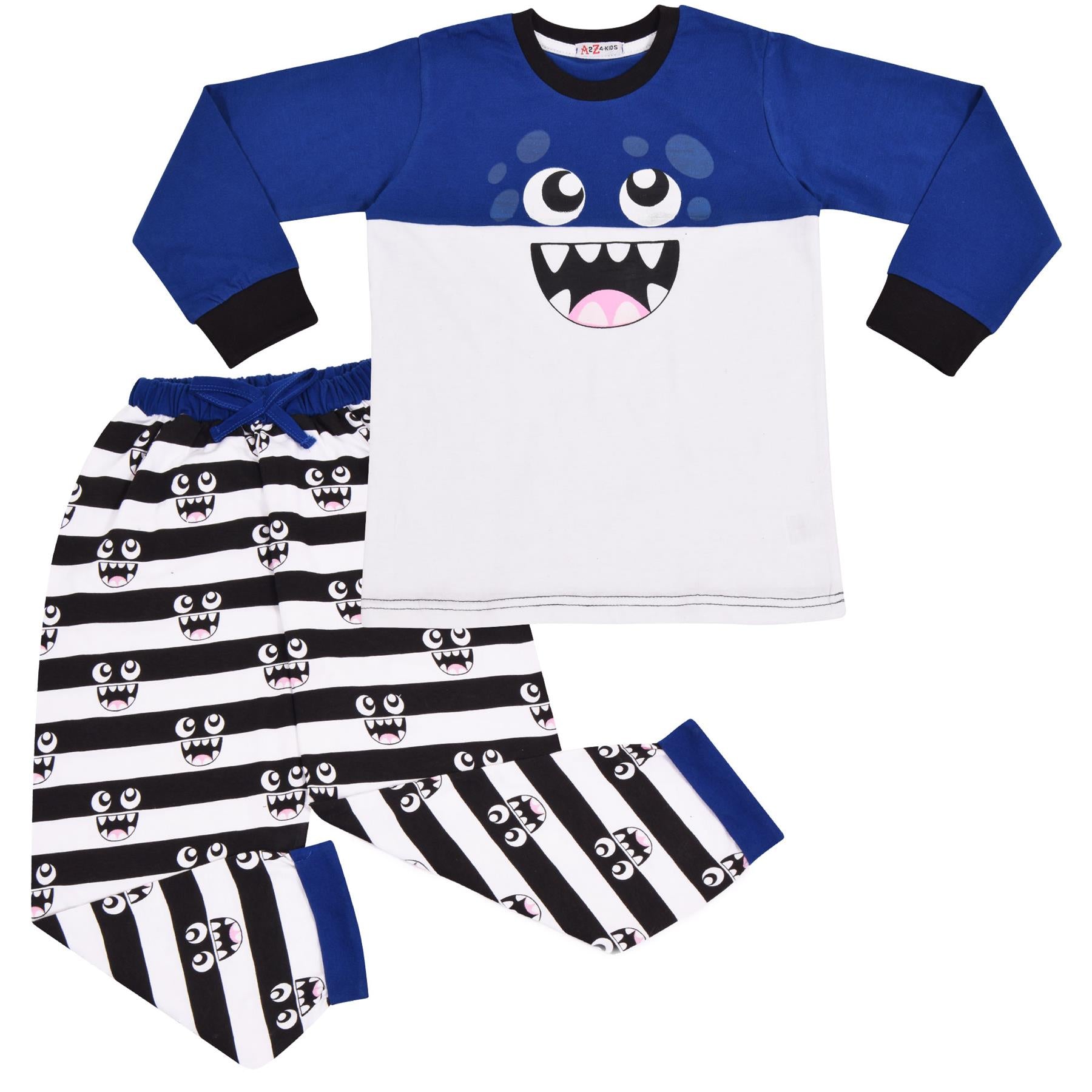 Kids Girls Monster Royal Print Pyjamas Set