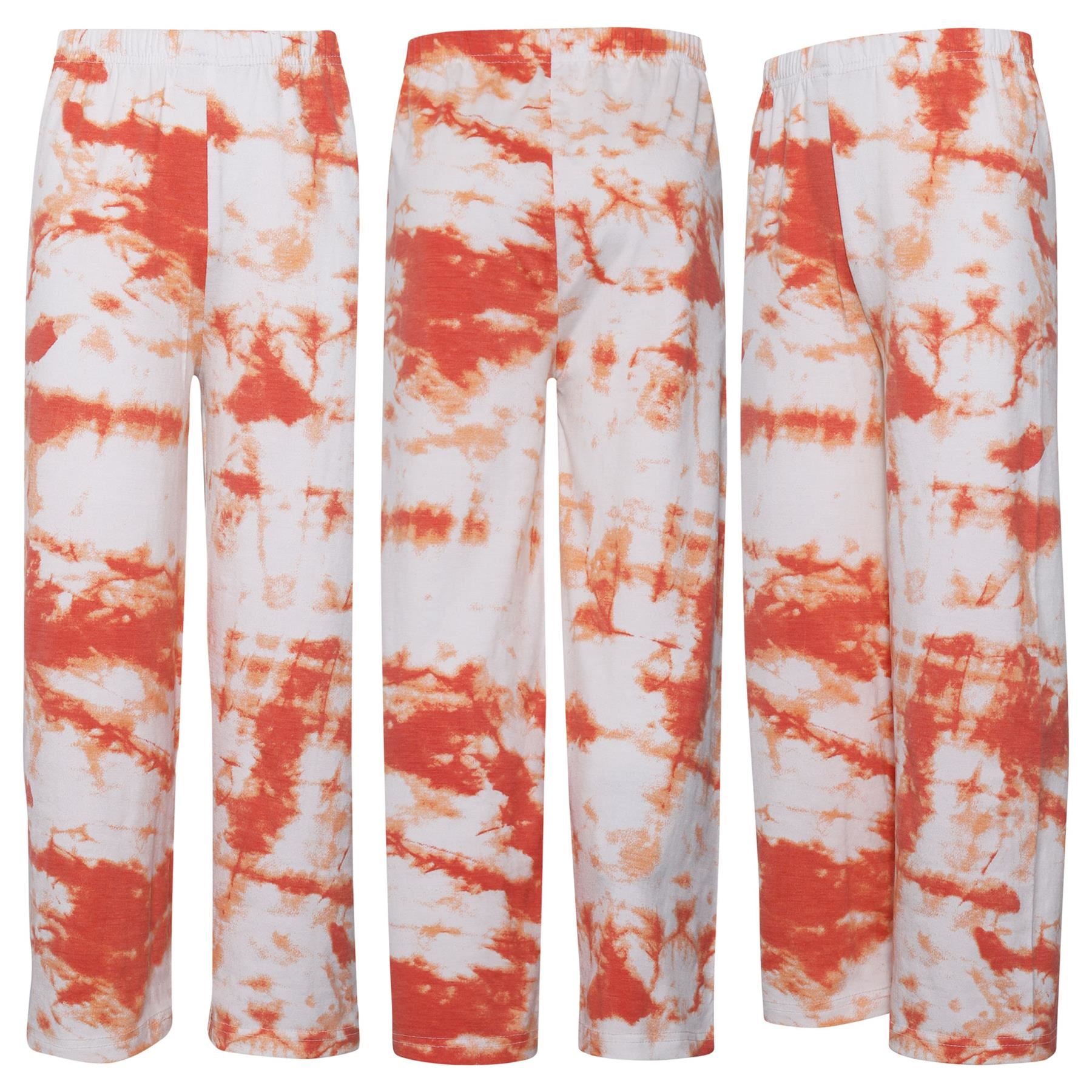 Girls Tie Dye Print Orange Palazzo Trouser