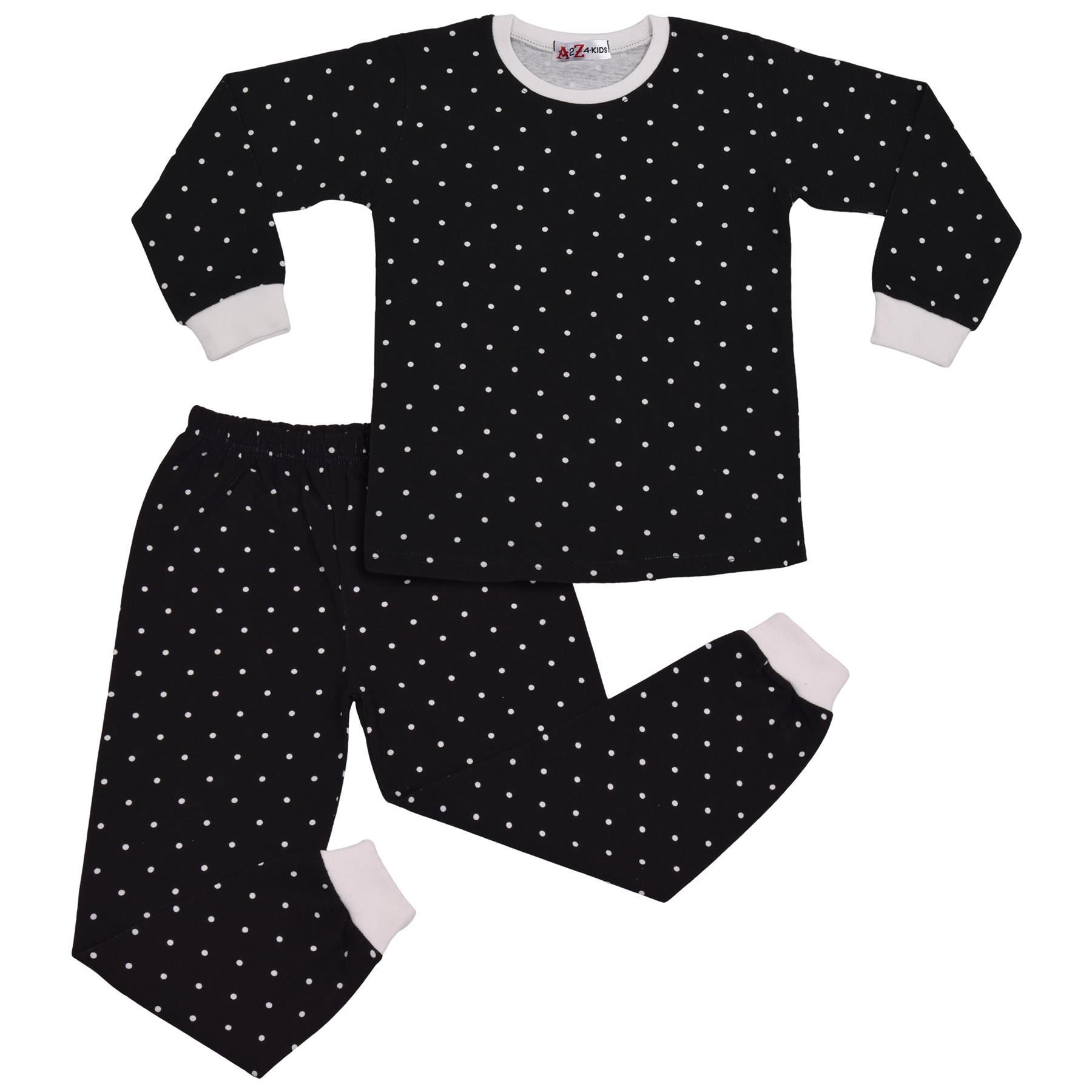 Kids Girls Polka Dot Print Pyjamas Set - Kids Clothing Store