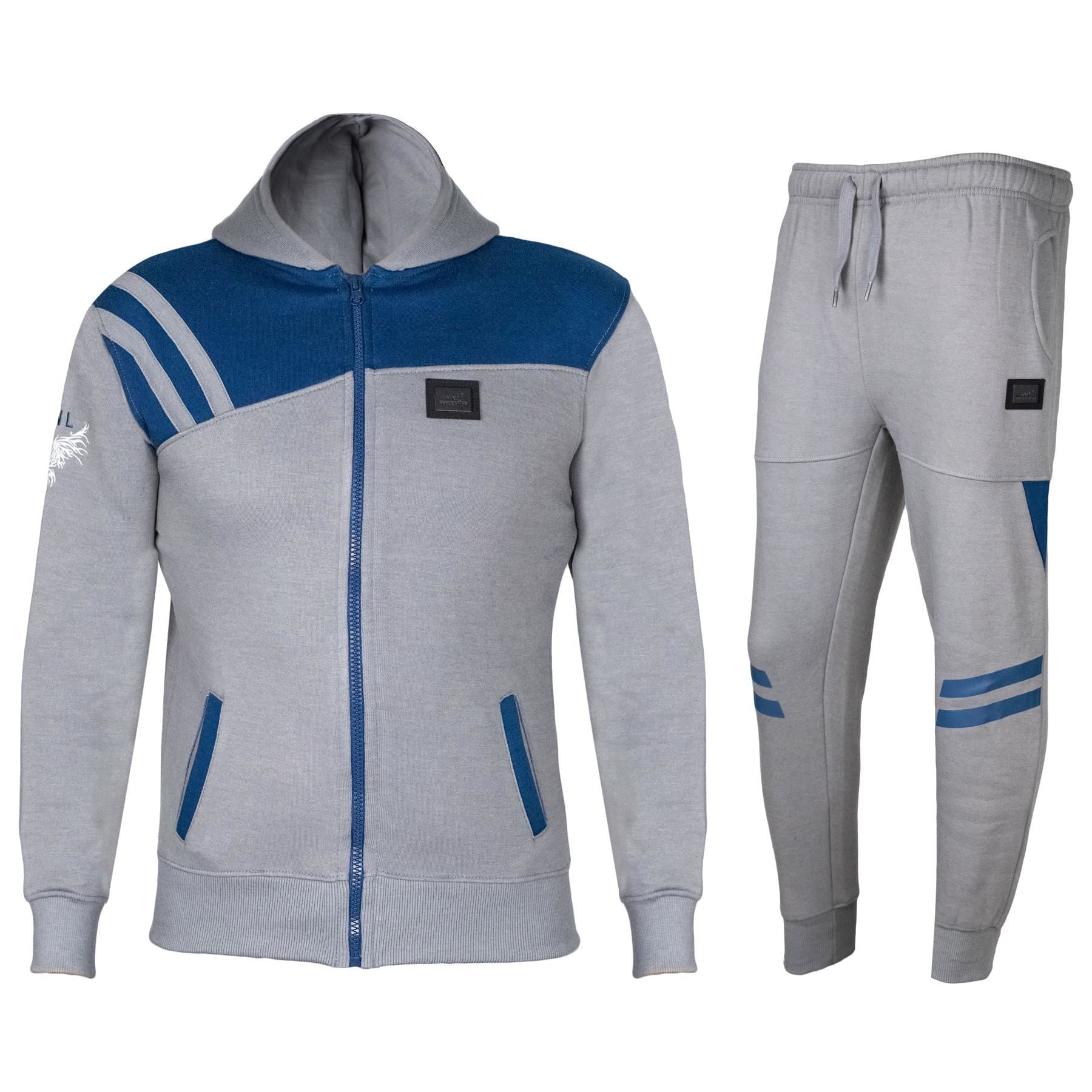 Boys Kids Fashion Full Tracksuit HNL Zipped Fleece Hooded Top Jogging Bottoms