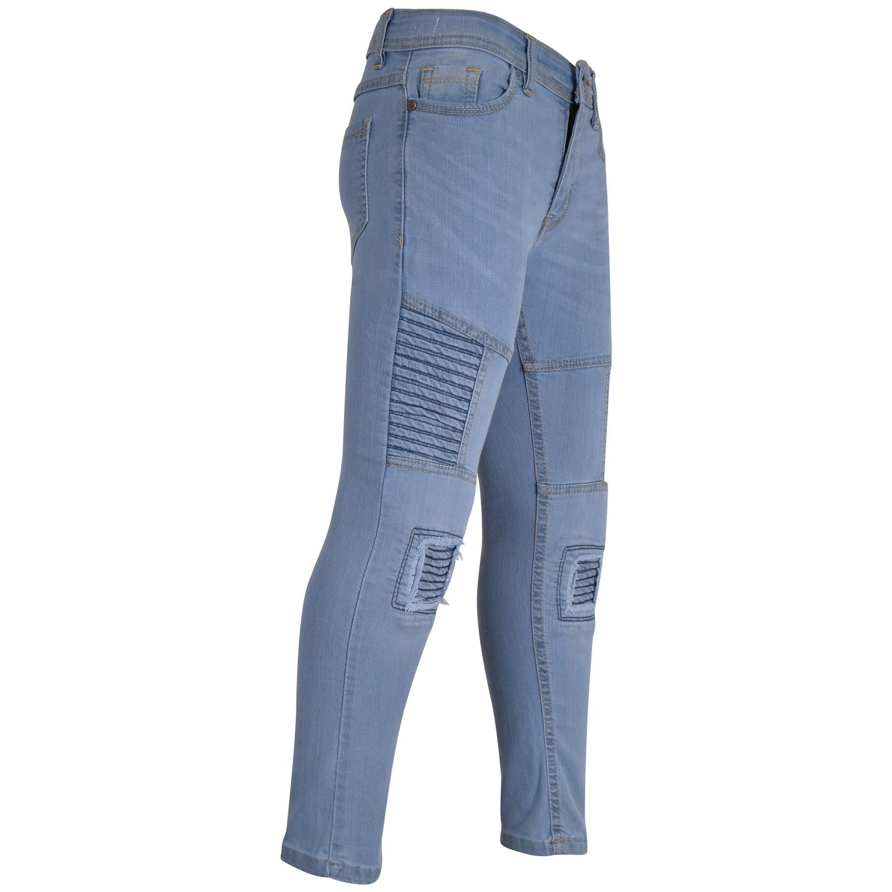 Kids Boys Ripped Jeans Light Blue Denim Pants