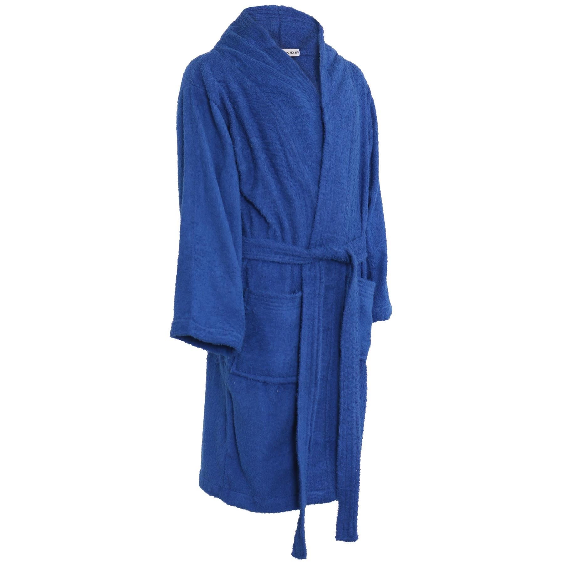 Kids Cotton Bathrobe Towelling Dressing Gown Unisex 5-13 Years