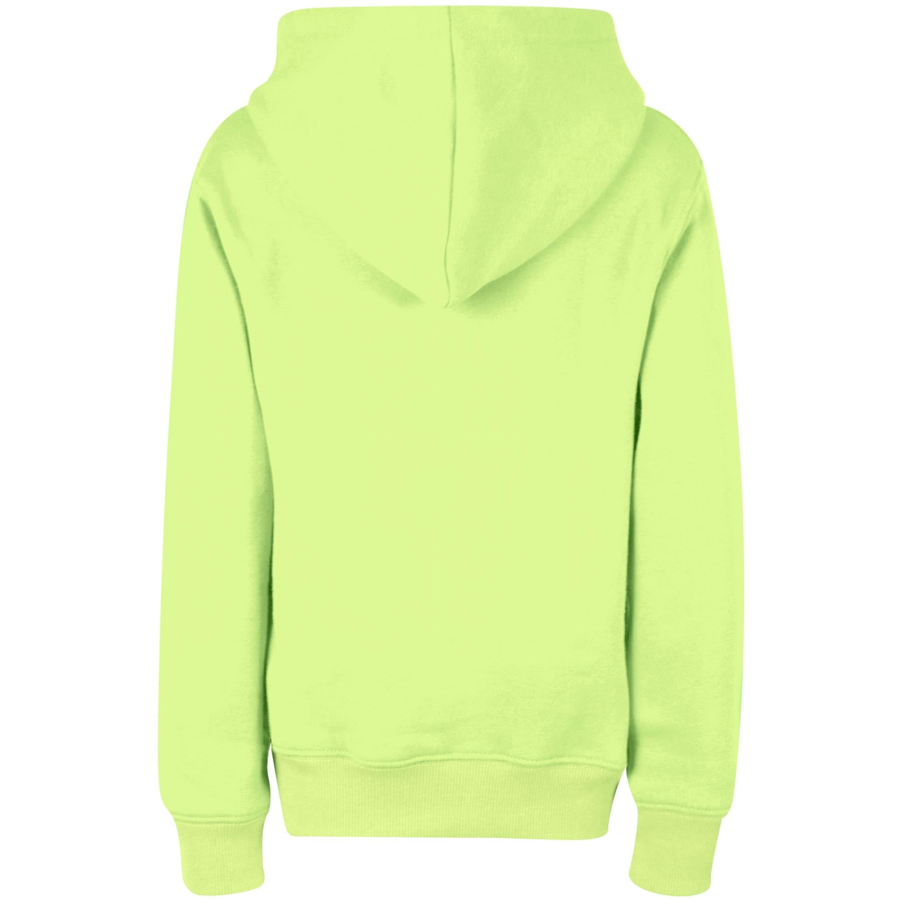 Kids Girls Boys Plain Crew Neck Hooded Sweatshirt