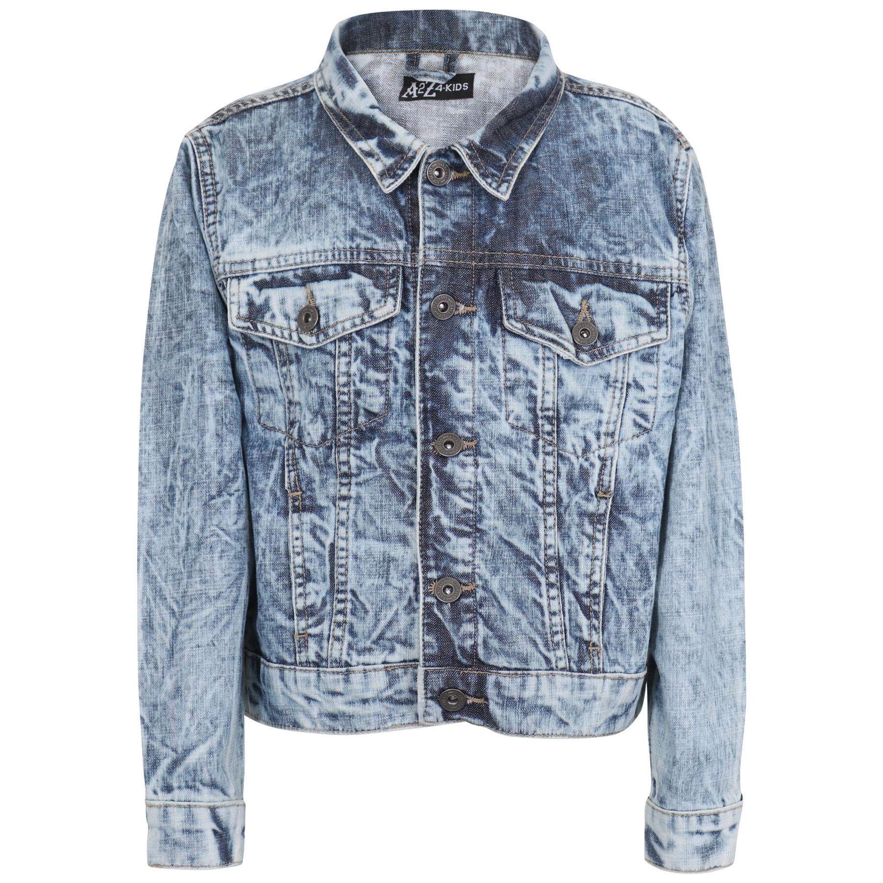 Kids Denim Jacket Jeans Blue Tie Dye Coat for Girls - Kids Clothing Store