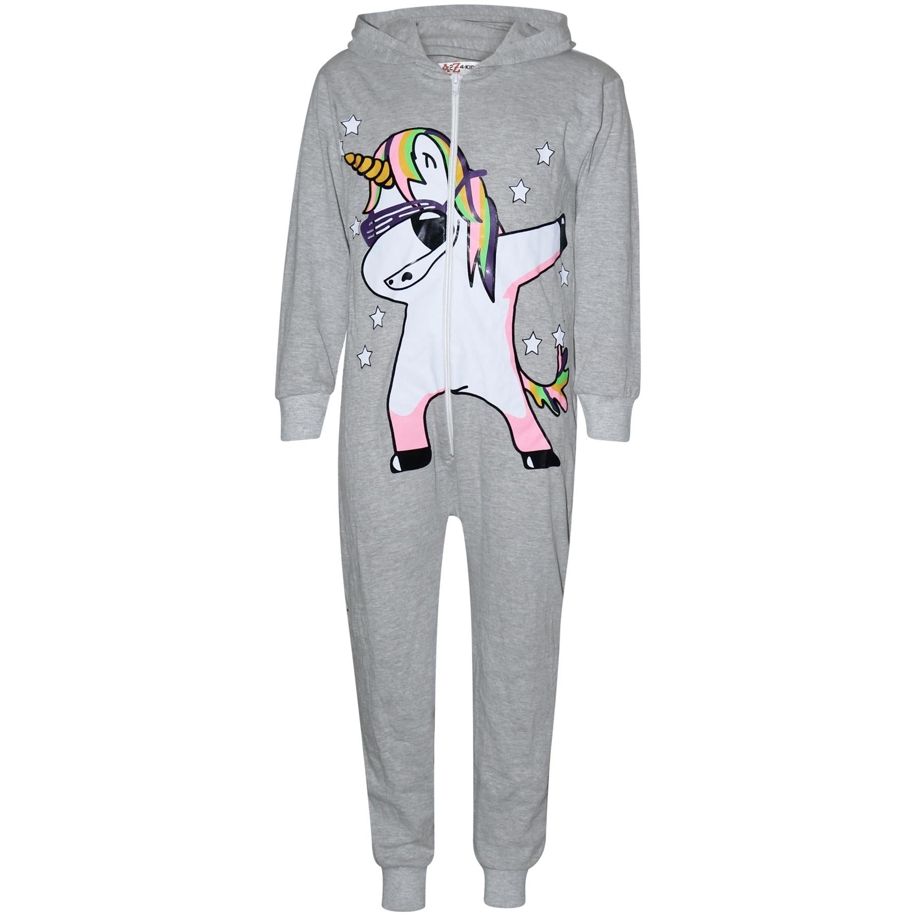 Kids Girls 100% Cotton Dabbing Unicorn One Piece Onesie