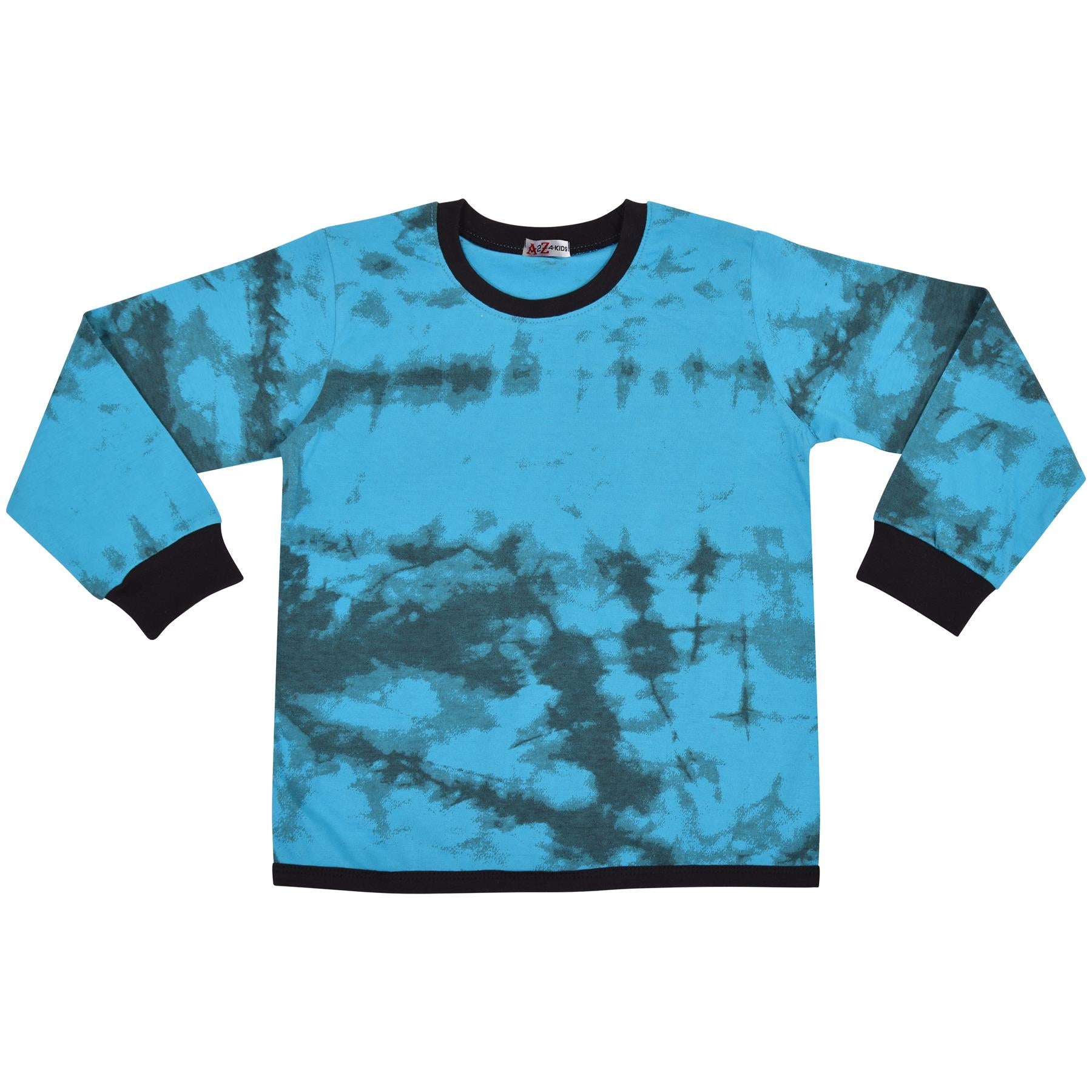 Kids Girls Tie Dye Blue Print Pyjamas Set - Kids Clothing Store