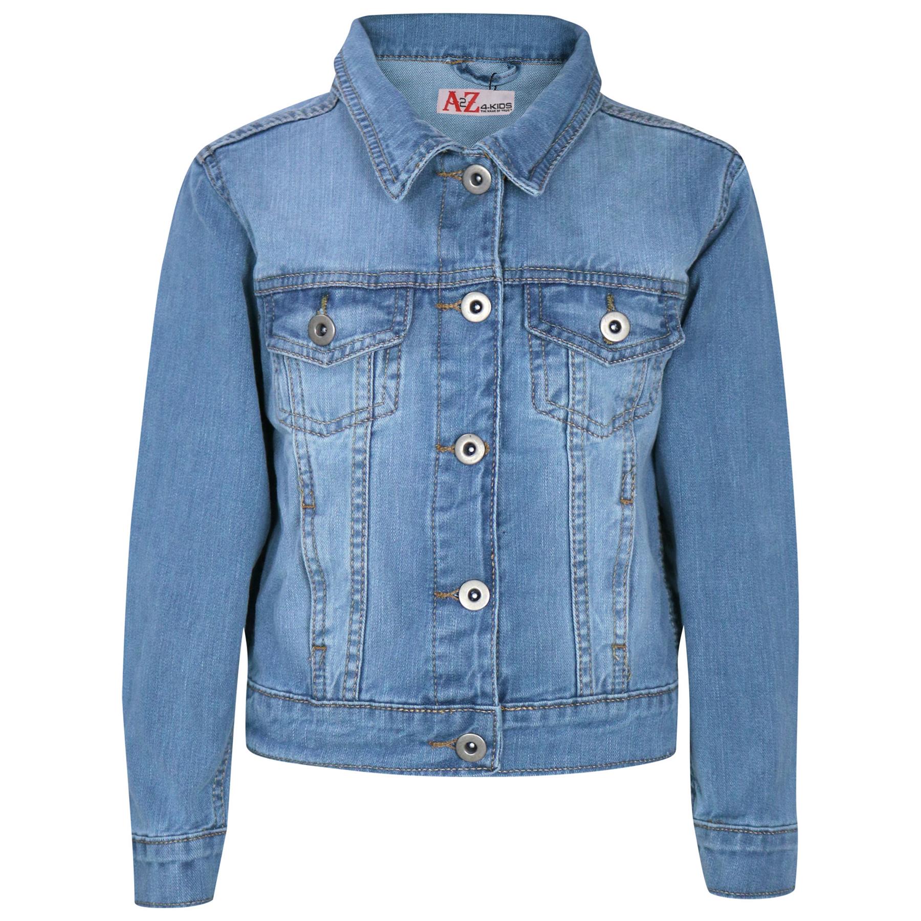 Kids Girls Jackets Designer Denim Style Fashion Jean Jacket Coat New Age 3-13 Yr