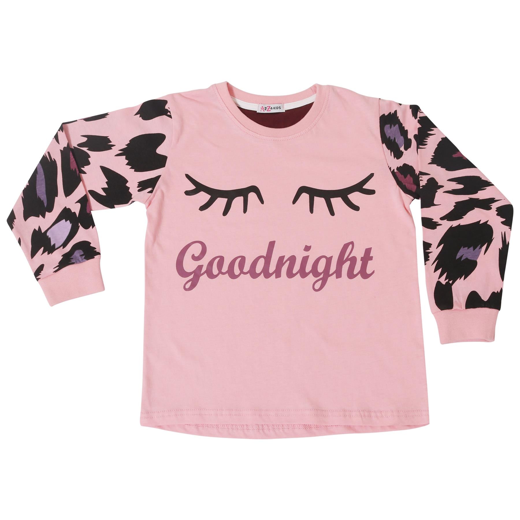 Kids Girls Good Night Print Pyjamas Set