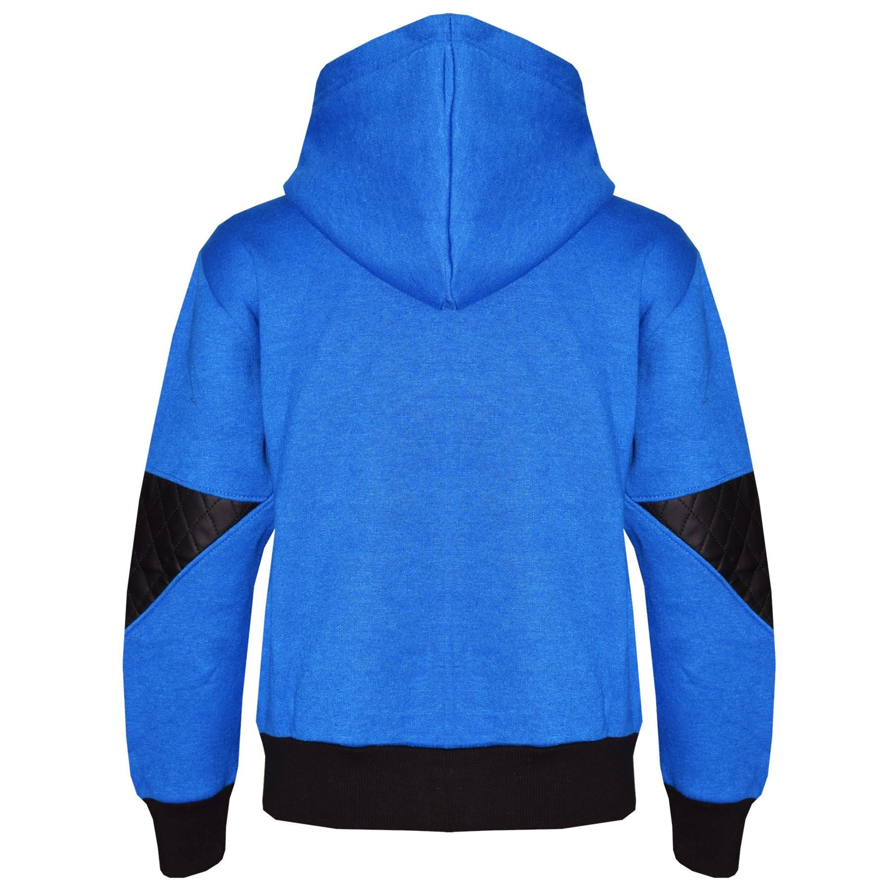 Kids Girls Boys A2Z Project Fleece Hooded Royal Blue Tracksuit