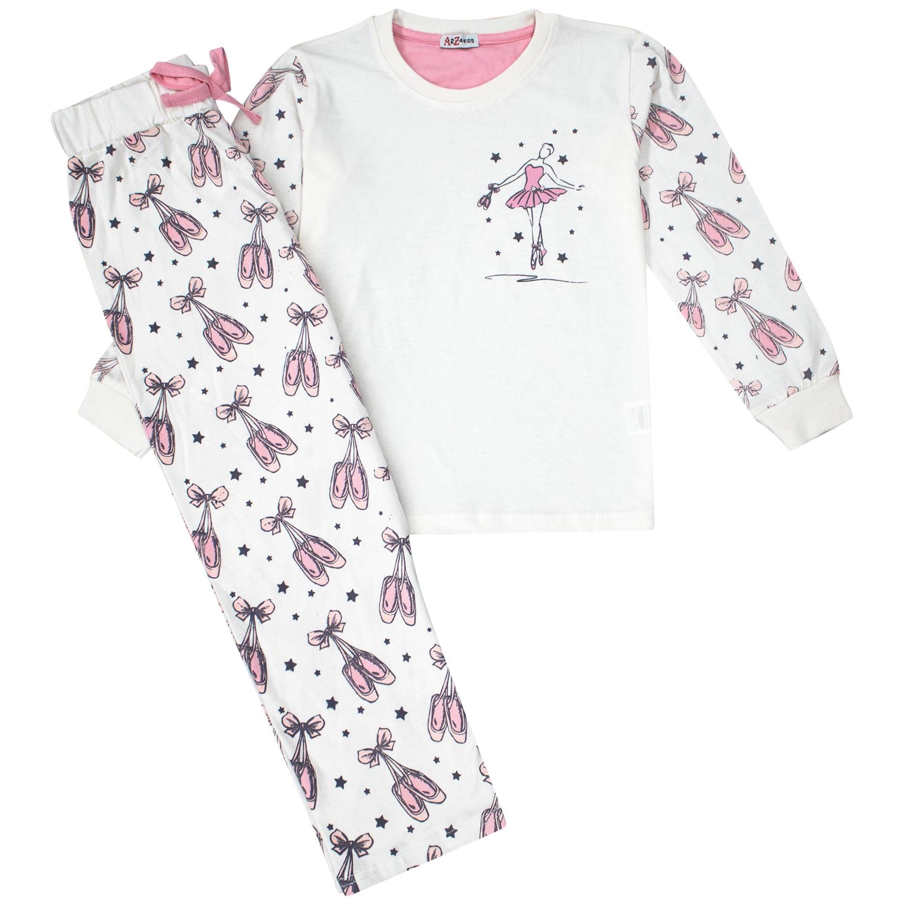 Kids Girls Dancing Baby Pink Print Pyjamas Set