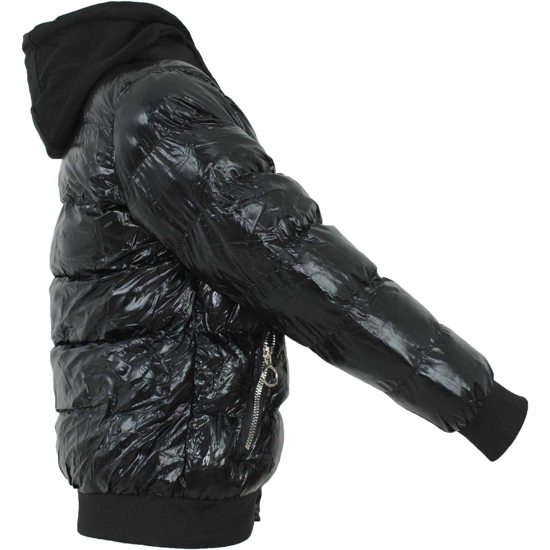 Kids Girls Boys Fashion Shiny Padded Jacket Metallic Wet - Kids Clothing Store