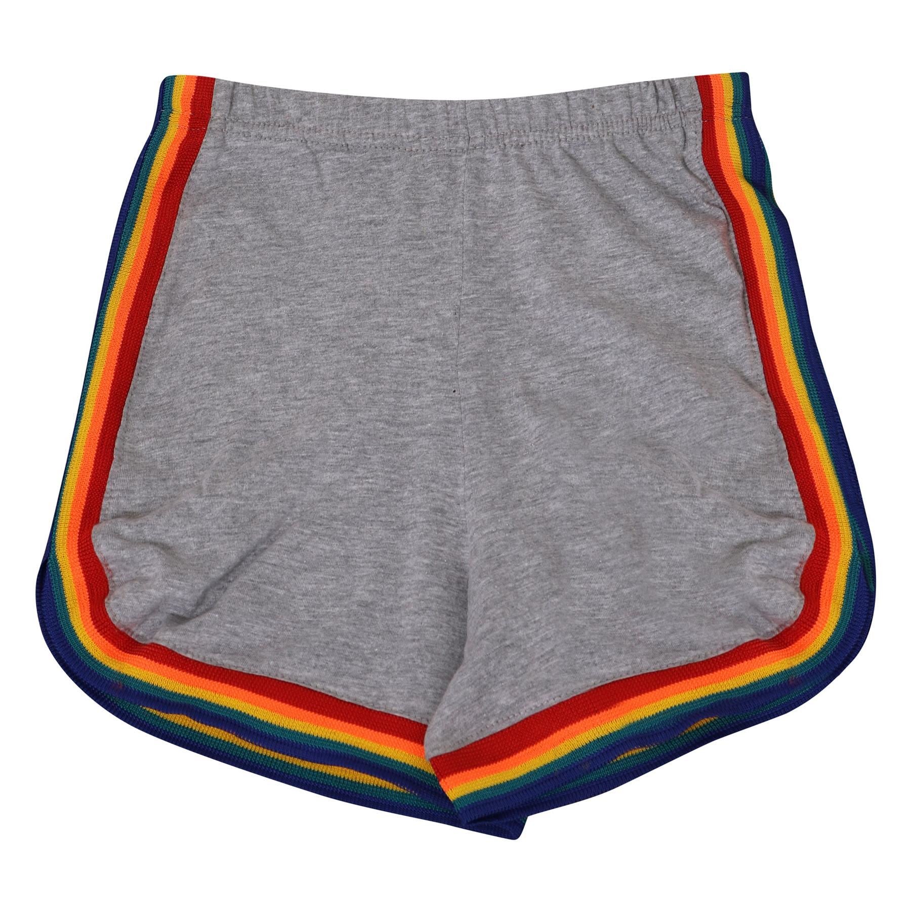 Kids Girls Rainbow Taped Summer Hot Shorts