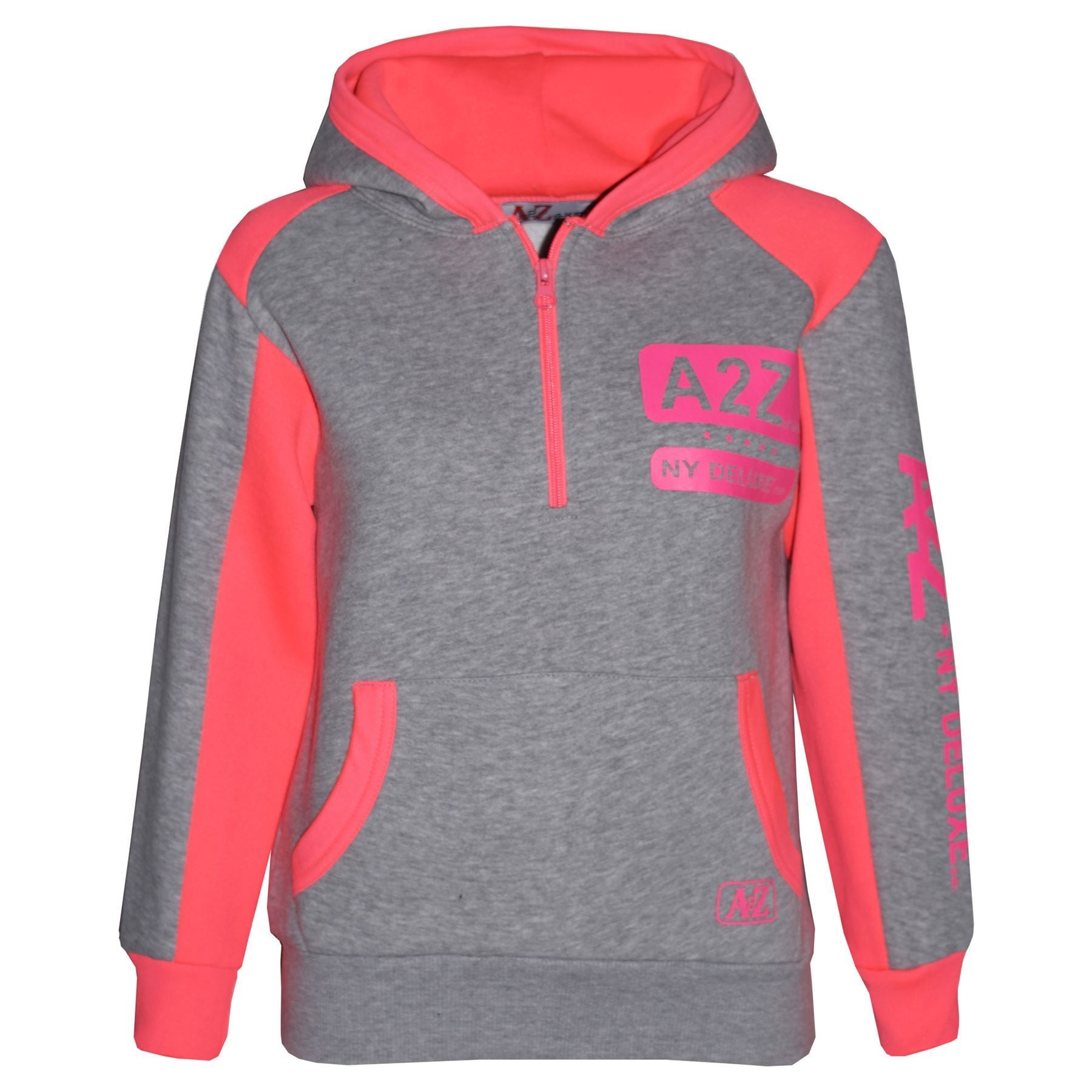 Kids Tracksuit Boys Girls A2Z NY Deluxe Neon Pink