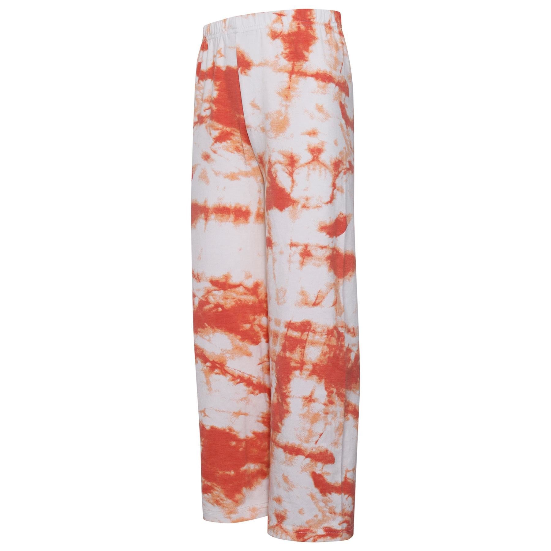 Girls Tie Dye Print Orange Palazzo Trouser