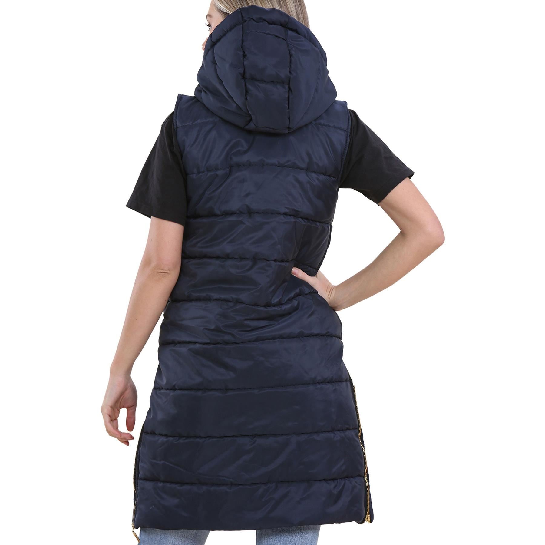 Ladies Oversized Gilet Sleeveless Fashion Navy Jackets