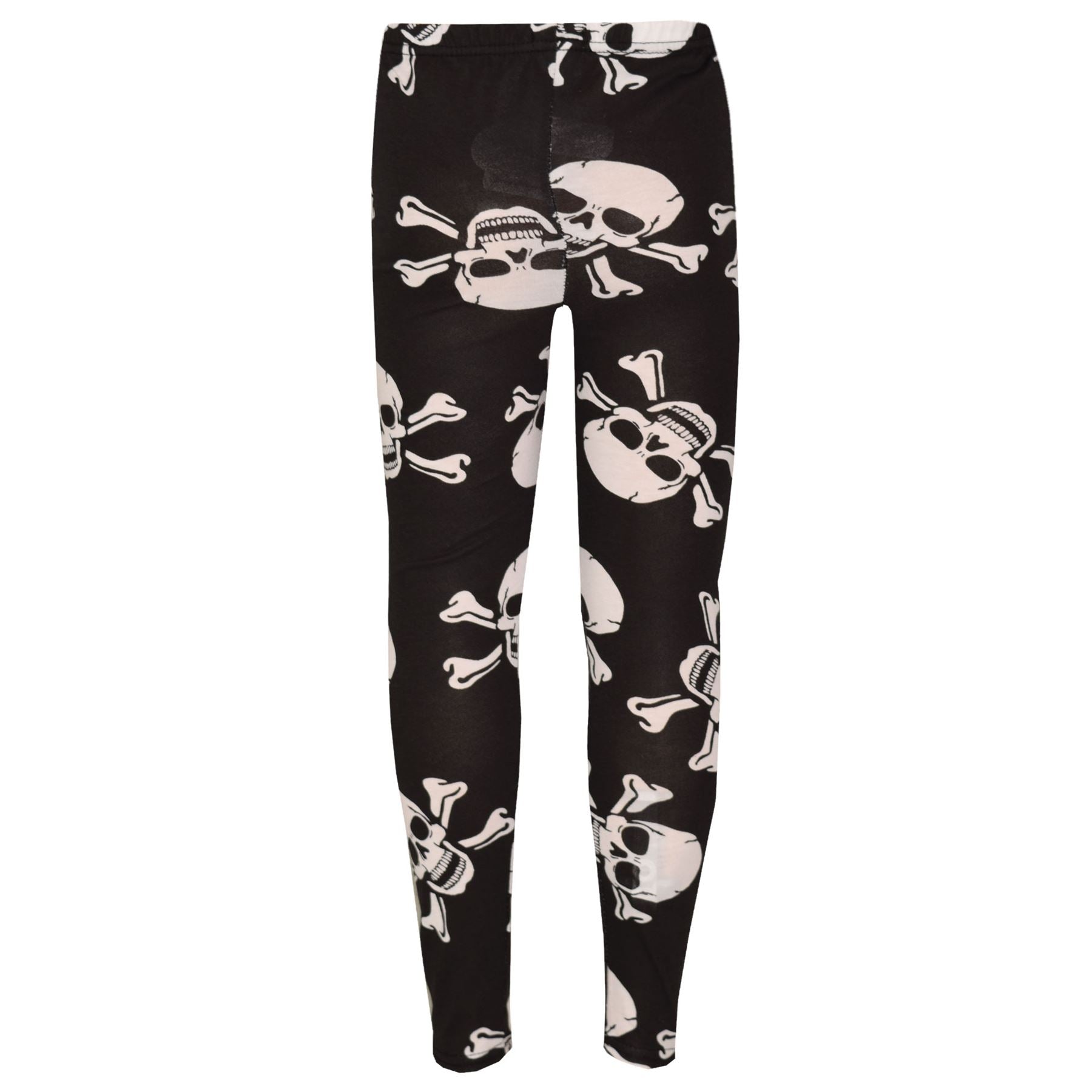 Kids Girls Halloween Skull Print Crop Top & Legging Set