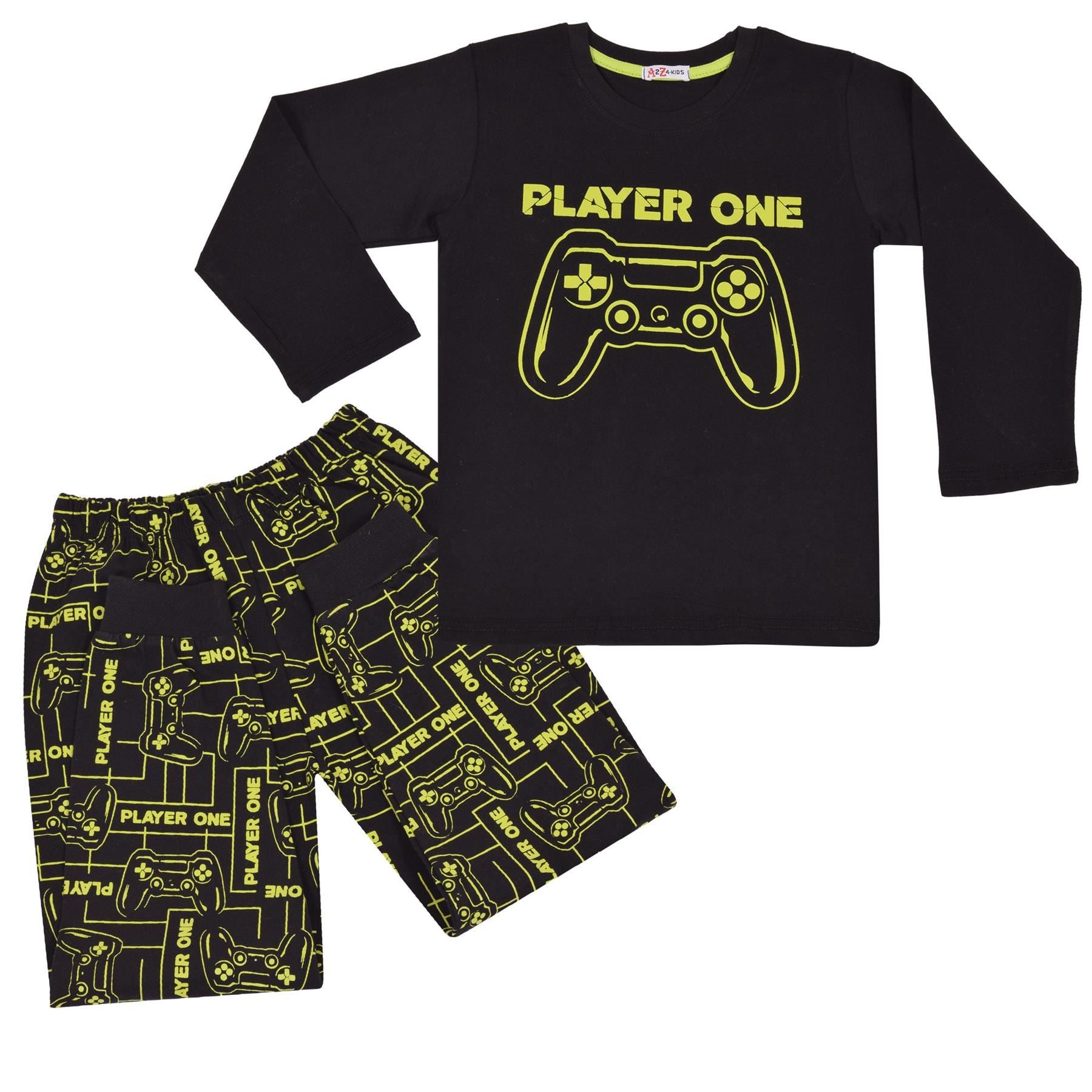 Kids Girls Boys Player One Print Pyjamas Set