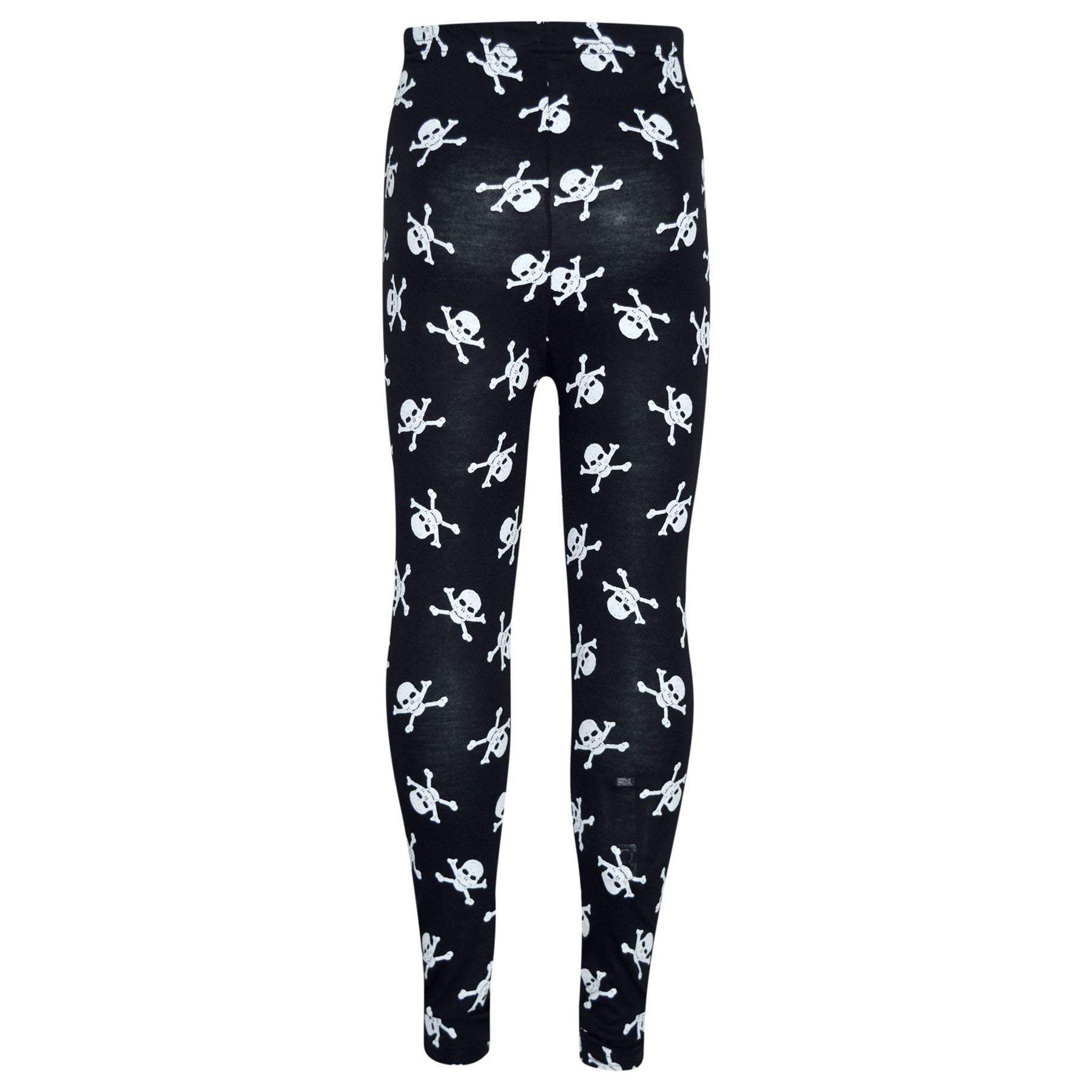 Girls Spider Web Skull Print Halloween Legging