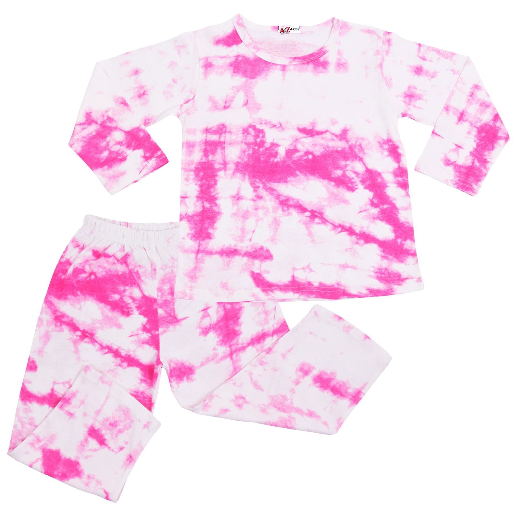 Kids Girls Tie Dye Print Pyjamas Set