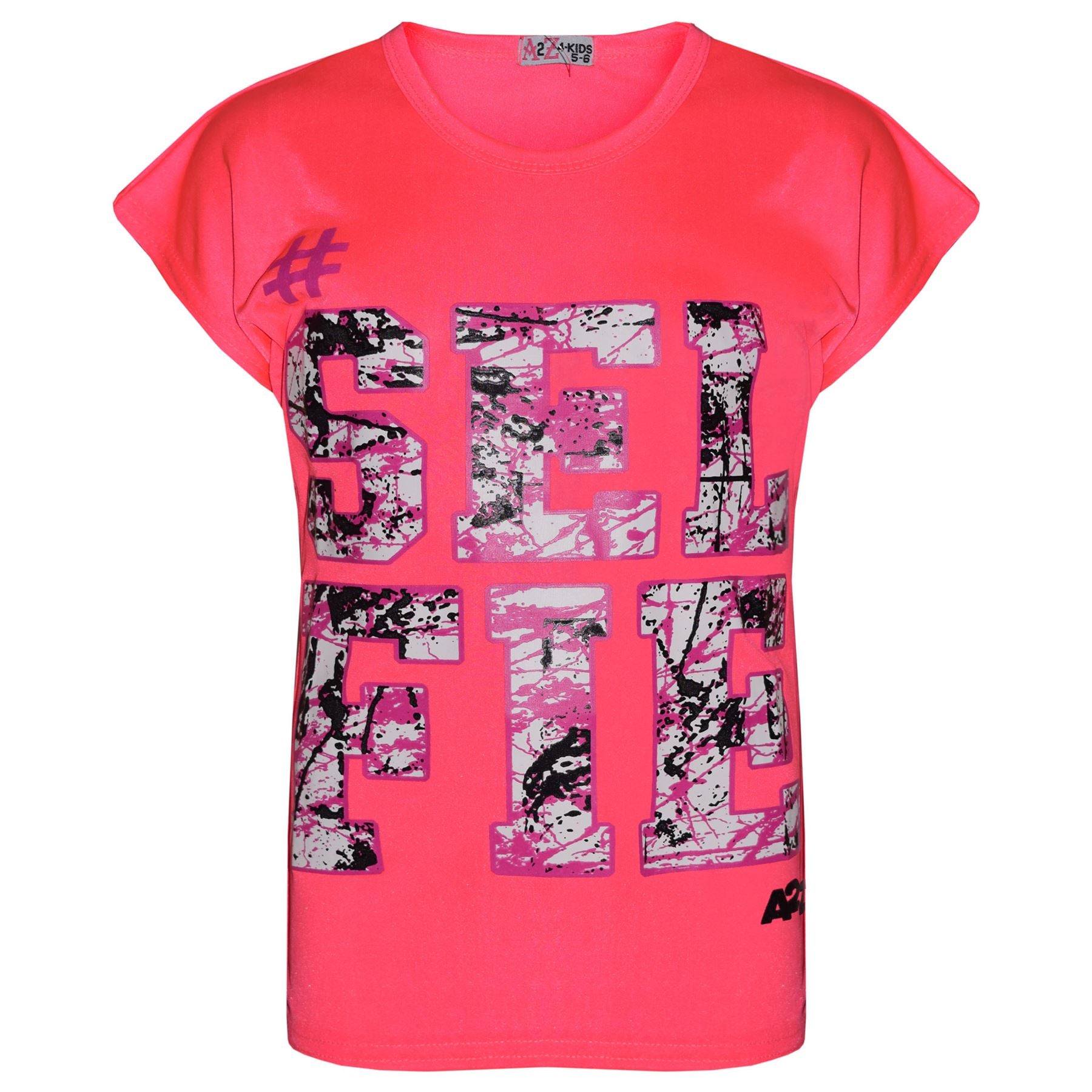 Kids Girls Love Selfie Printed Top & Legging Splash Set