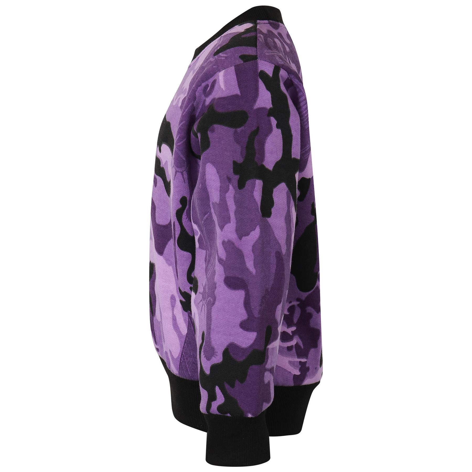 Kids Girls Camouflage Purple Jumper Scout School Uniform Jumper Cardi Sweatshirt